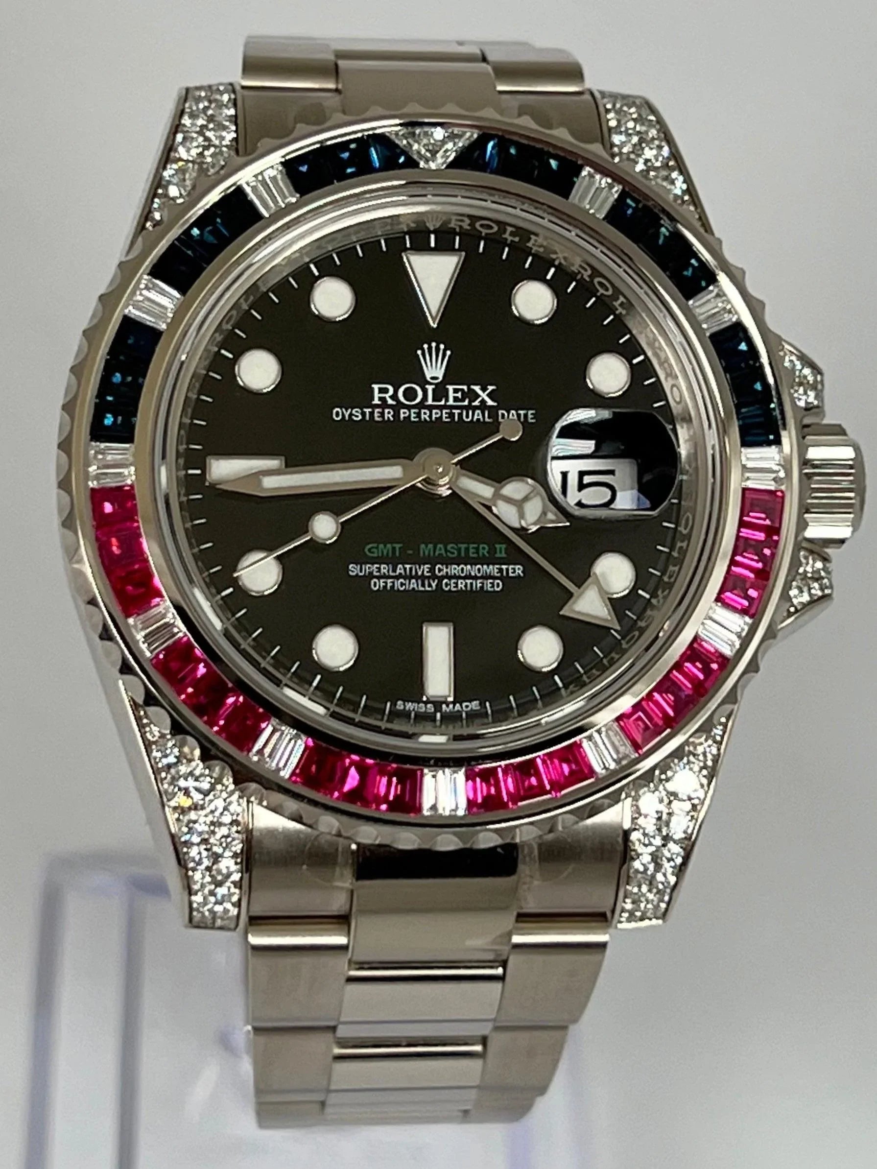 ROLEX GMT MASTER 2 FACTORY SET SARU BLACK DIAL 116759SARU