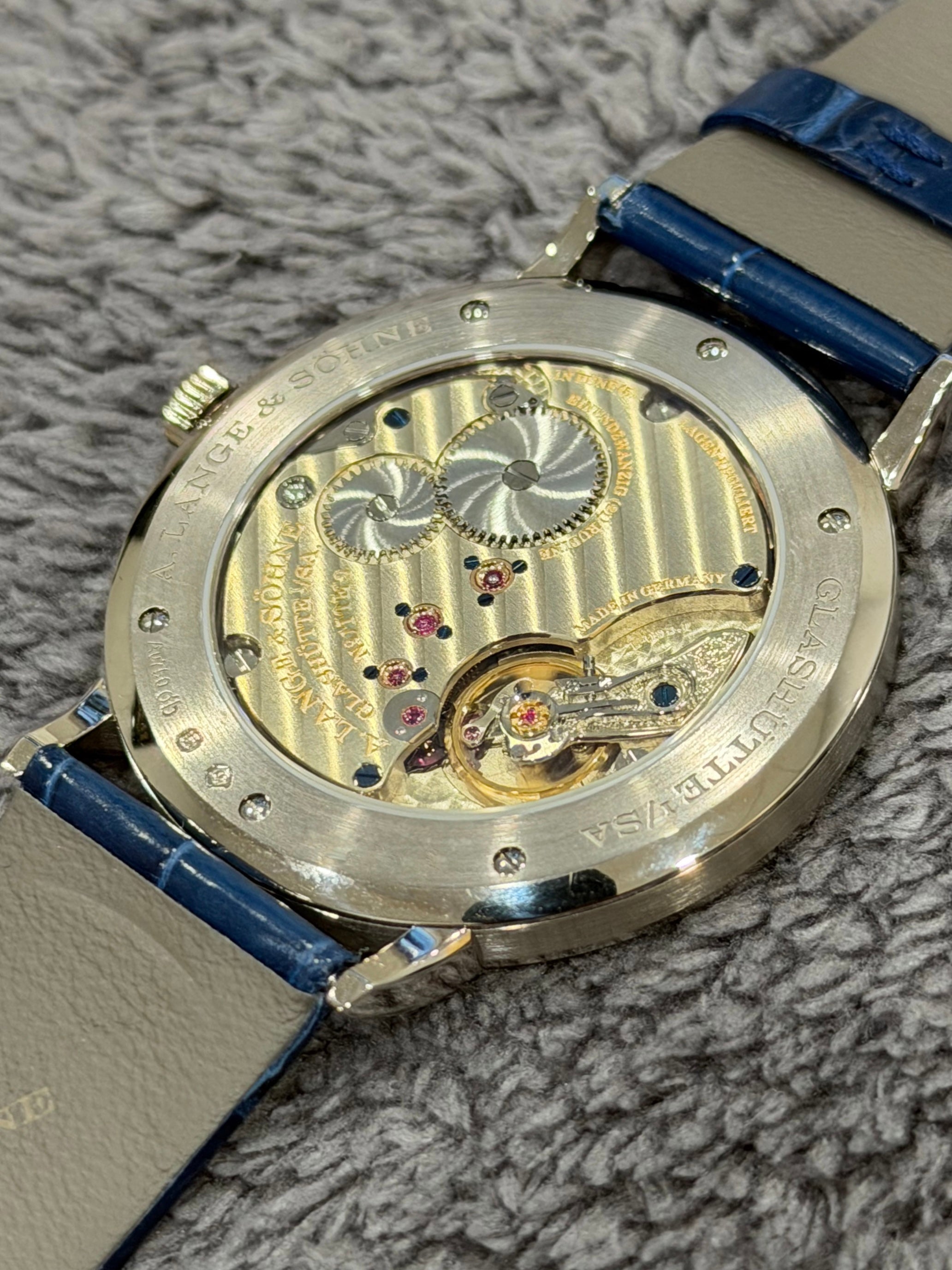 A.LANGE & SOHNE SAXONIA THIN DARK BLUE GOLD FLUX 205.086