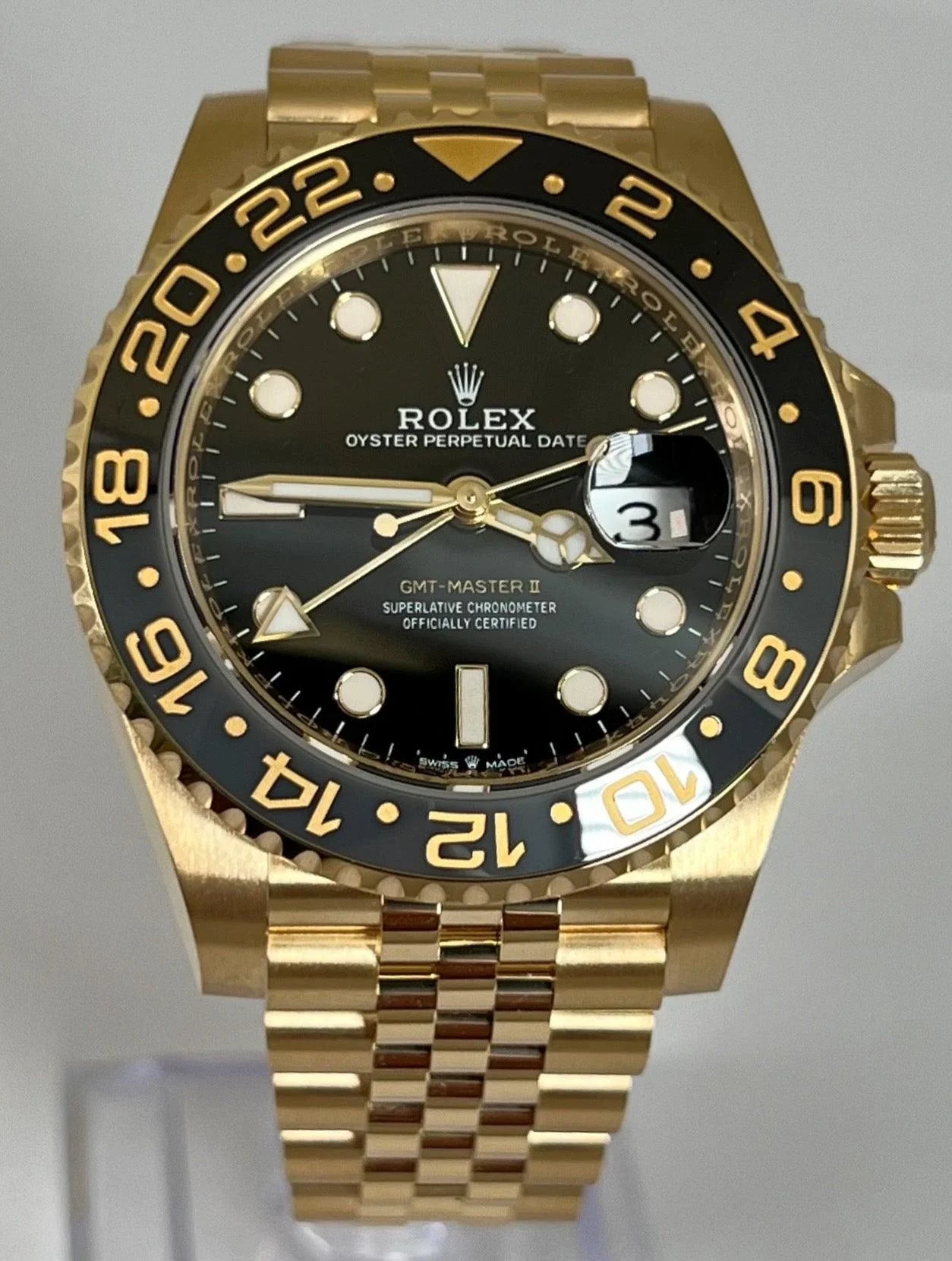 ROLEX GMT MASTER 2 YELLOW GOLD JUBILEE 126718GRNR