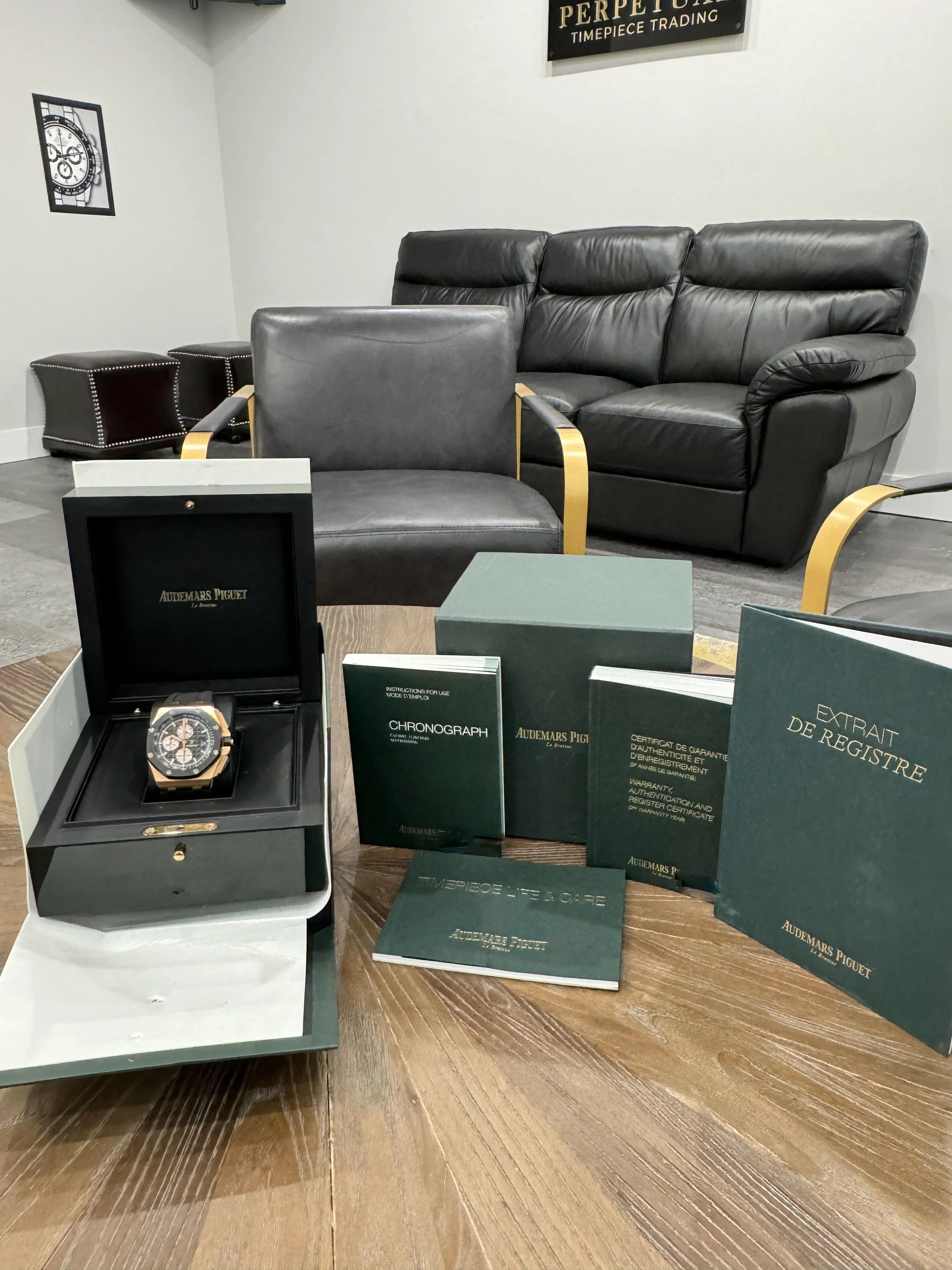 AUDEMARS PIGUET ROYAL OAK OFFSHORE 44MM ROSE GOLD BLACK DIAL 26401RO