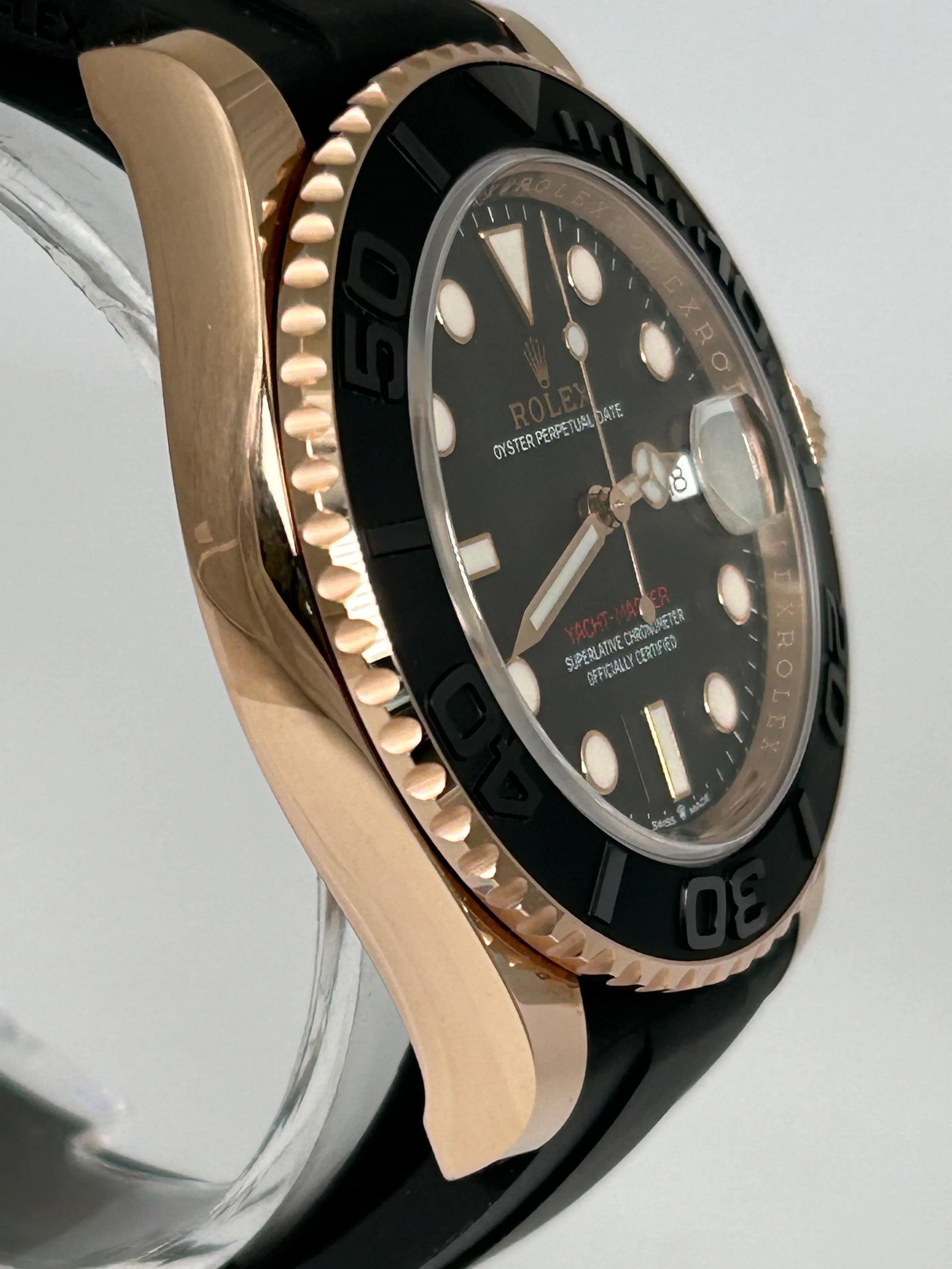 ROLEX YACHT MASTER 40MM ROSE GOLD OYSTER FLEX 126655