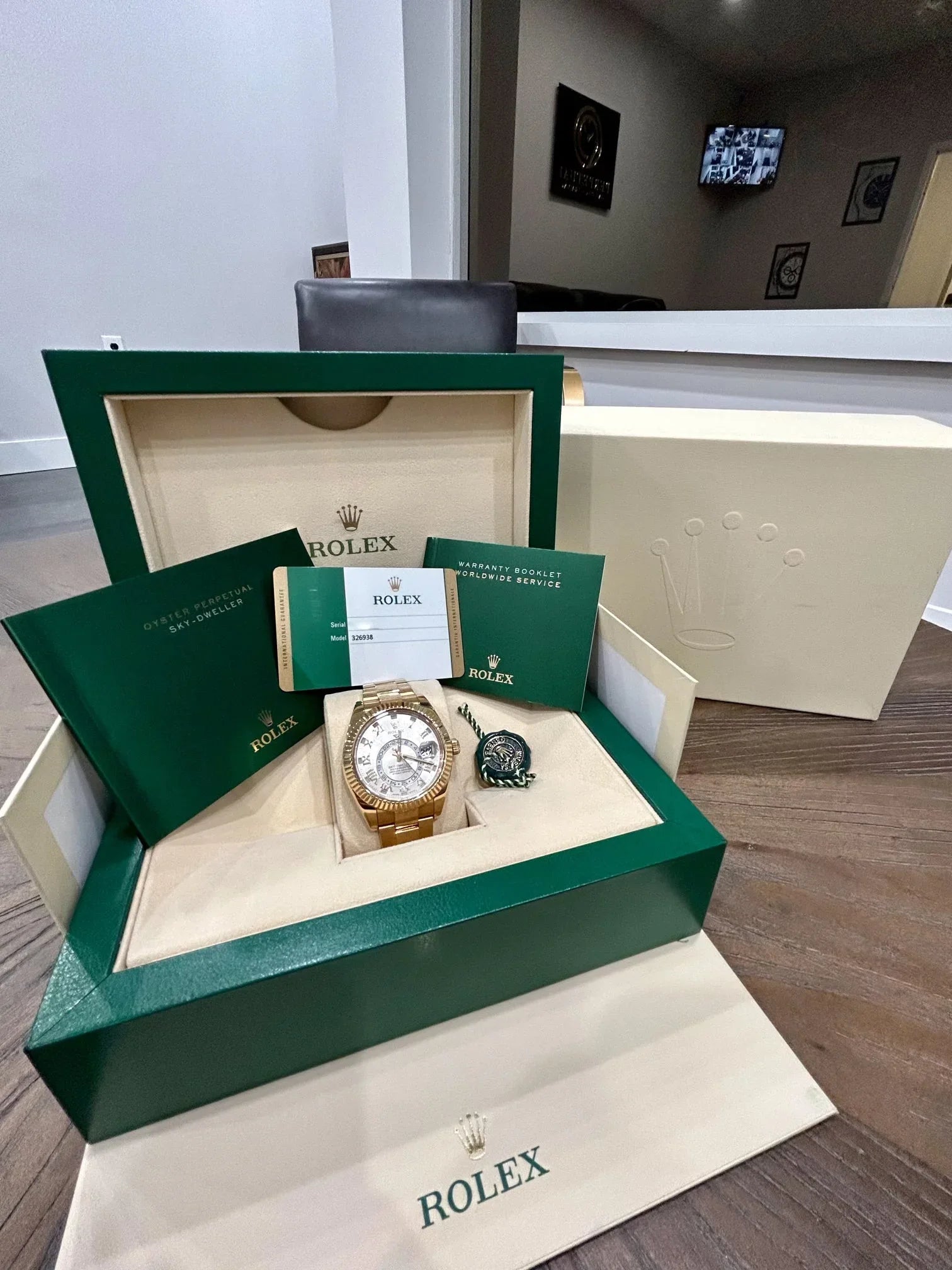 Rolex Sky-Dweller 326938 RARE Silver Dial