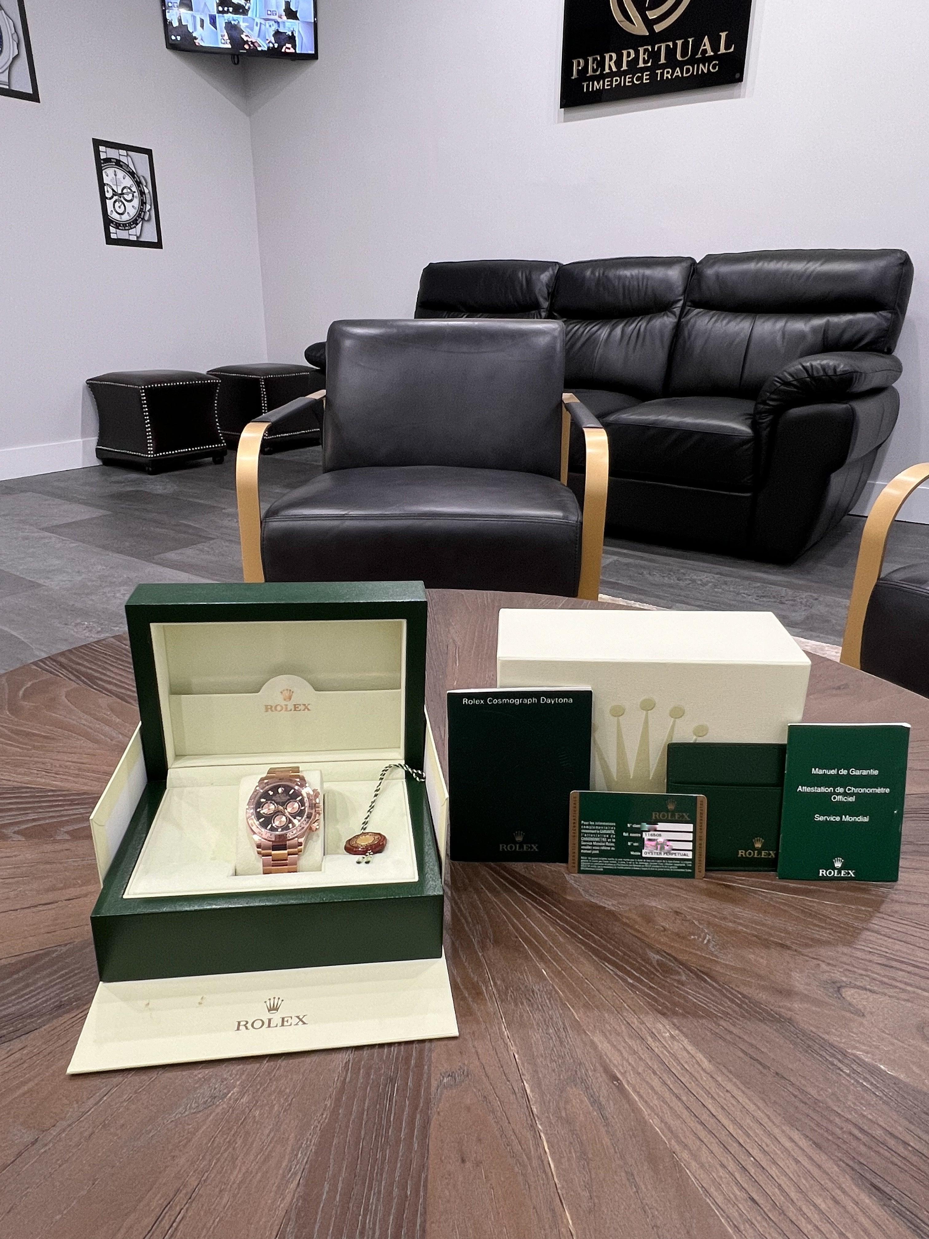 ROLEX DAYTONA BLACK DIAL ROSE GOLD 116505