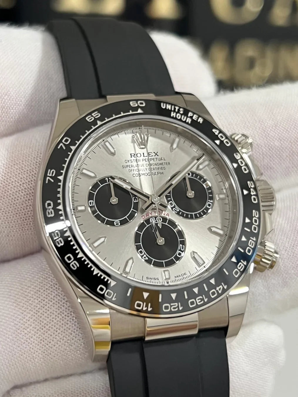 ROLEX DAYTONA GHOST WHITE GOLD OYSTER FLEX 126519LN