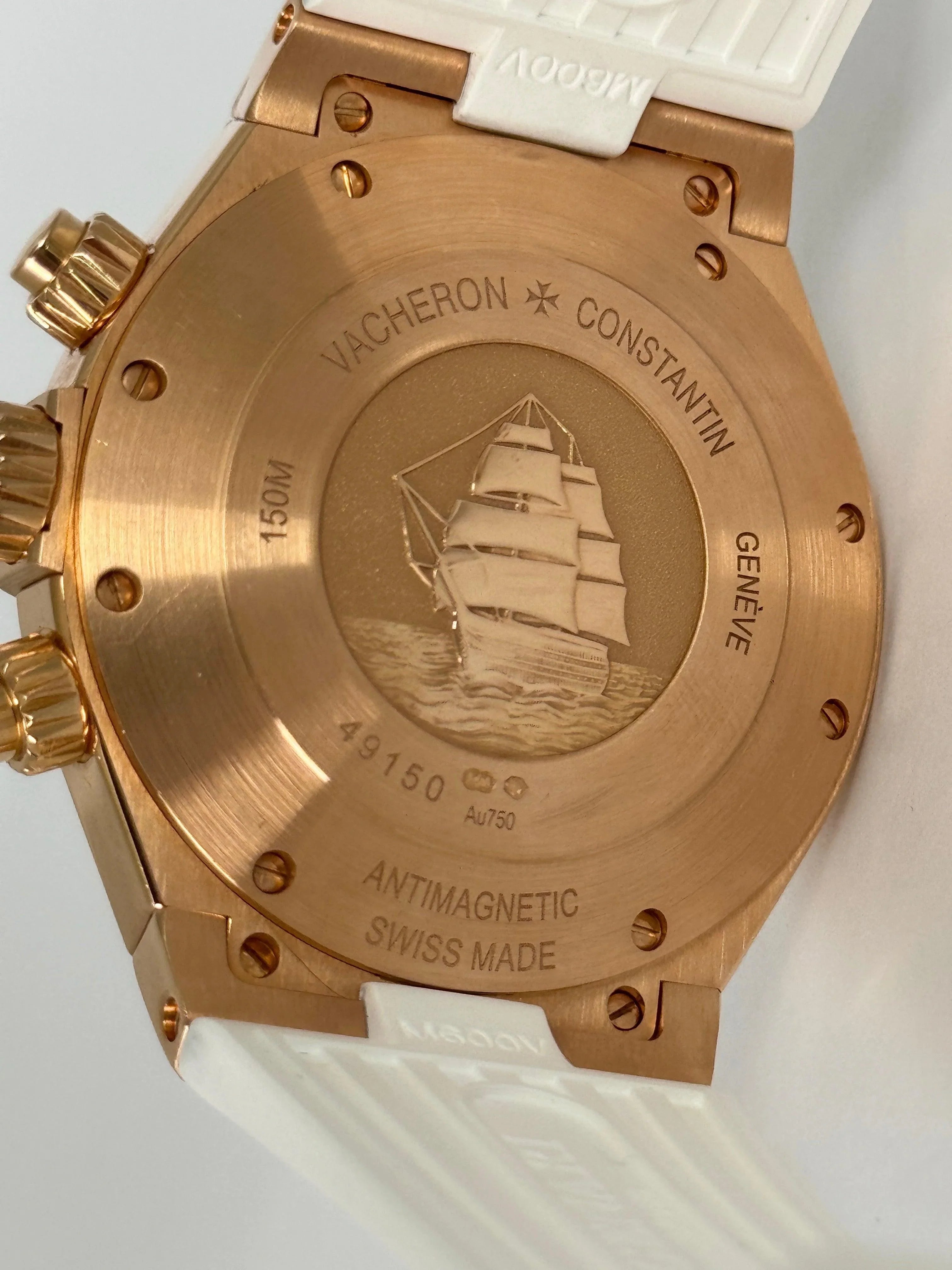 VACHERON CONSTANTIN OVERSEAS CHRONOGRAPH WHITE DIAL 49150/OOOR-9454