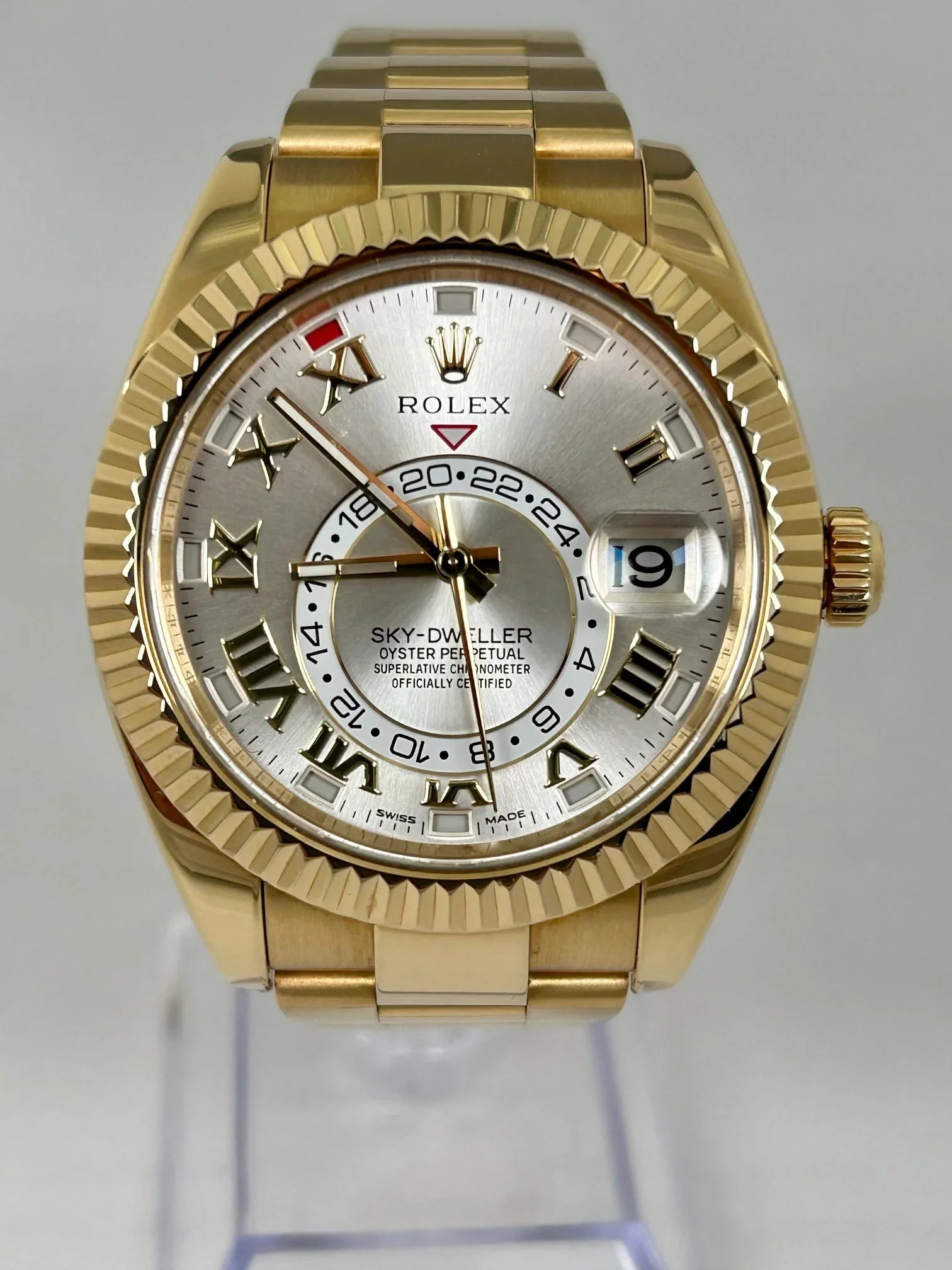 Rolex Sky-Dweller 326938 RARE Silver Dial