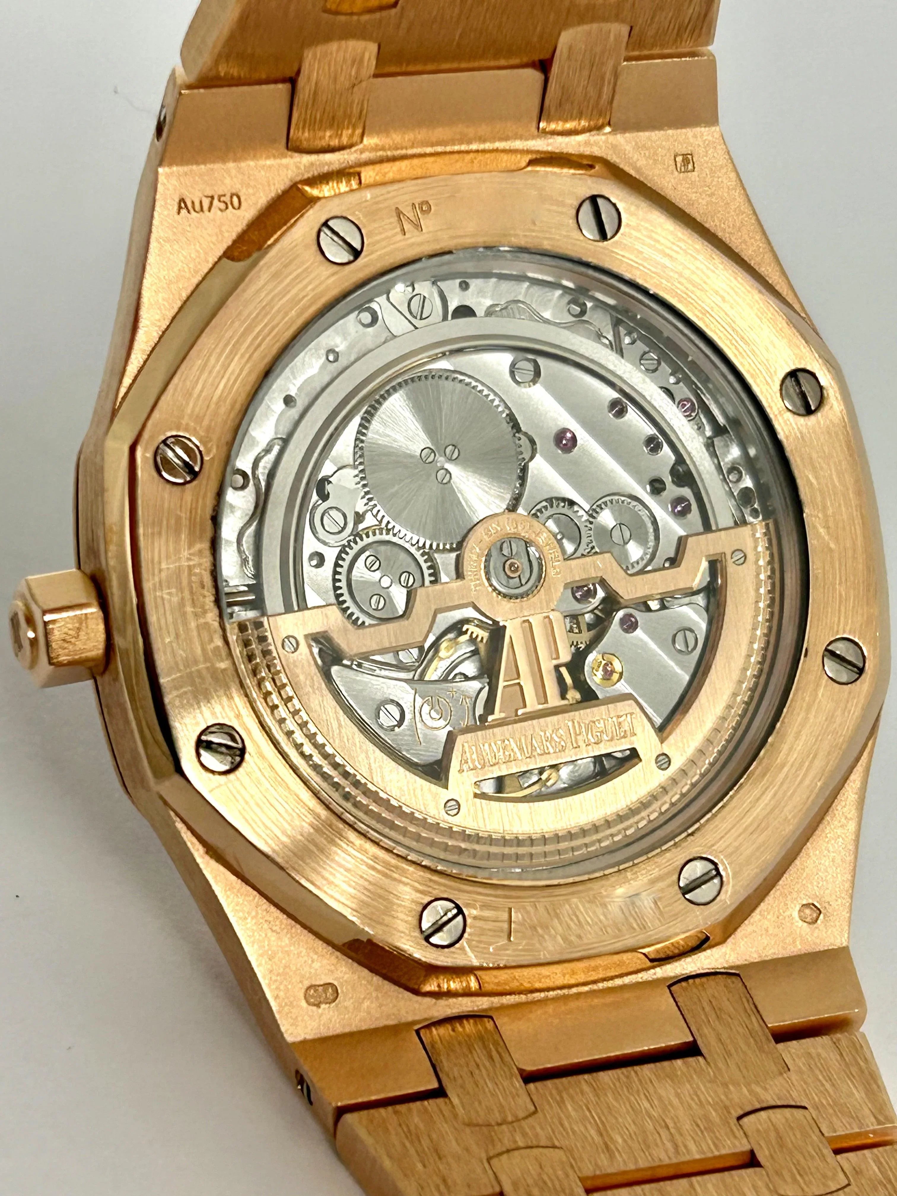AUDEMARS PIGUET ROYAL OAK BLUE DIAL ROSE GOLD 15202OR