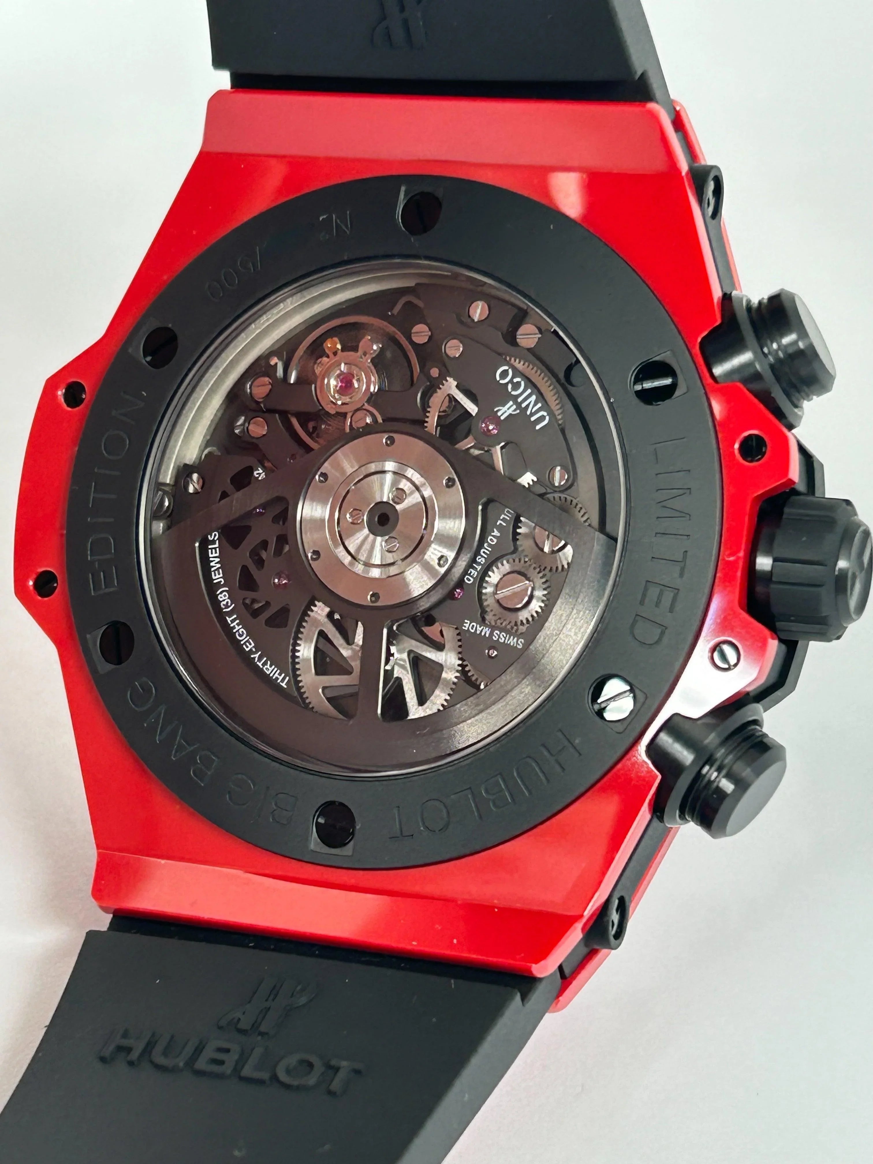 HUBLOT UNICO RED MAGIC 45MM CERAMIC 411.CF.8513.RX