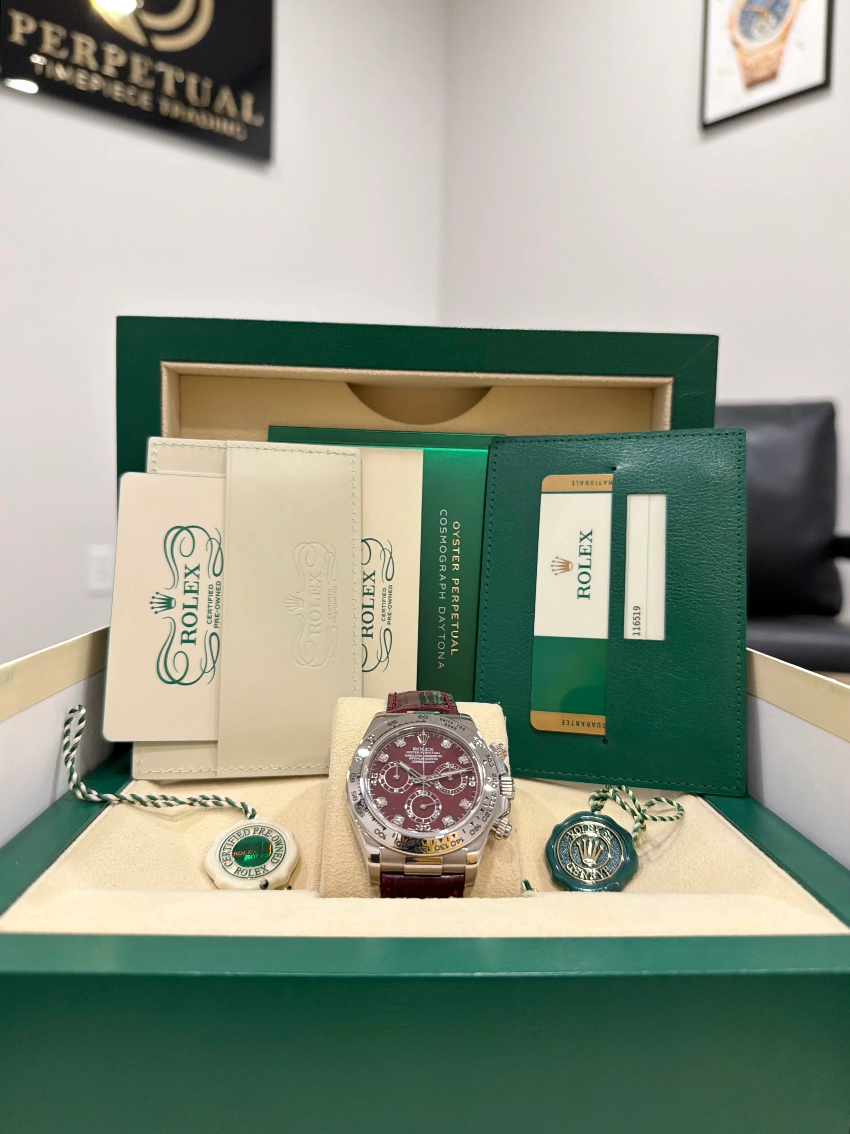 ROLEX DAYTONA RED RUBELLITE GROSSULAR 116519