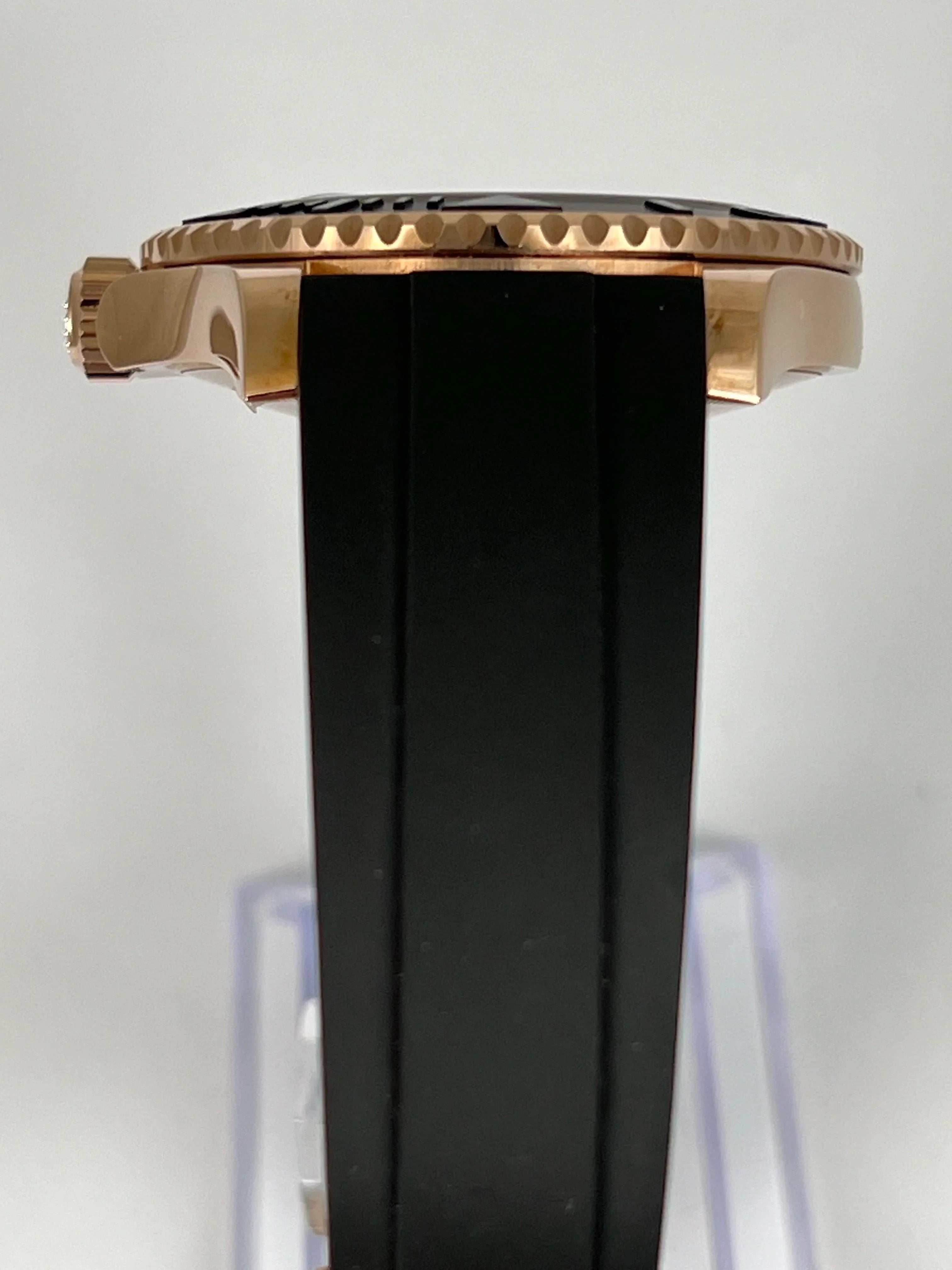 ROLEX YACHT MASTER PAVE DIAMOND 40MM ROSE GOLD OYSTER FLEX 126655