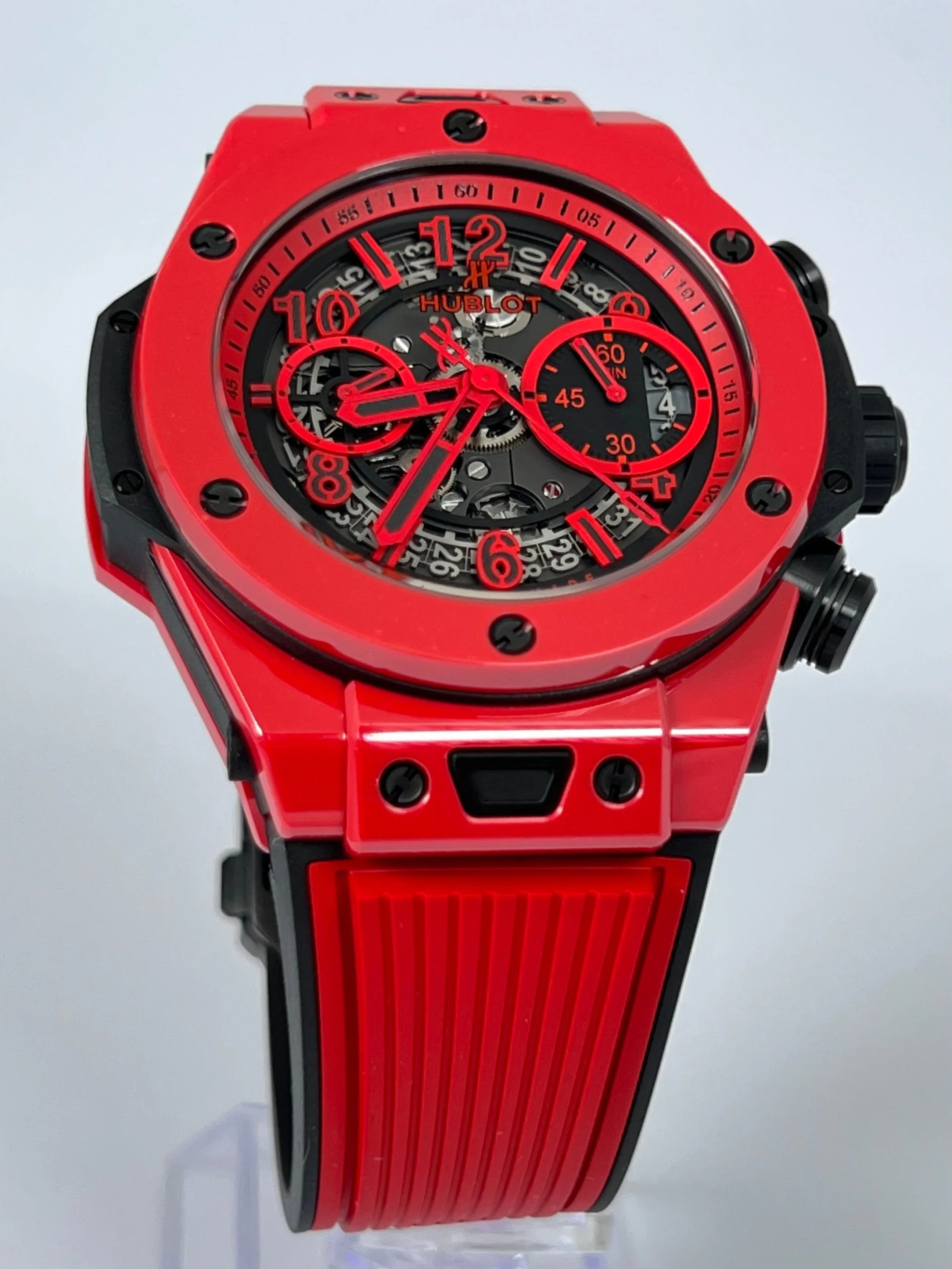 HUBLOT UNICO RED MAGIC 45MM CERAMIC 411.CF.8513.RX