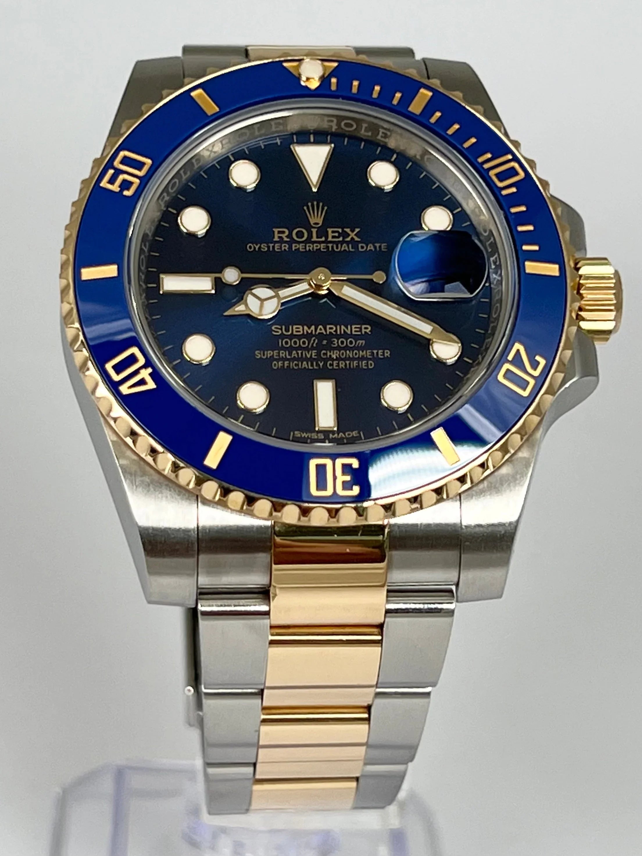 ROLEX SUBMARINER TWO TONE BLUE 40MM 116613LB