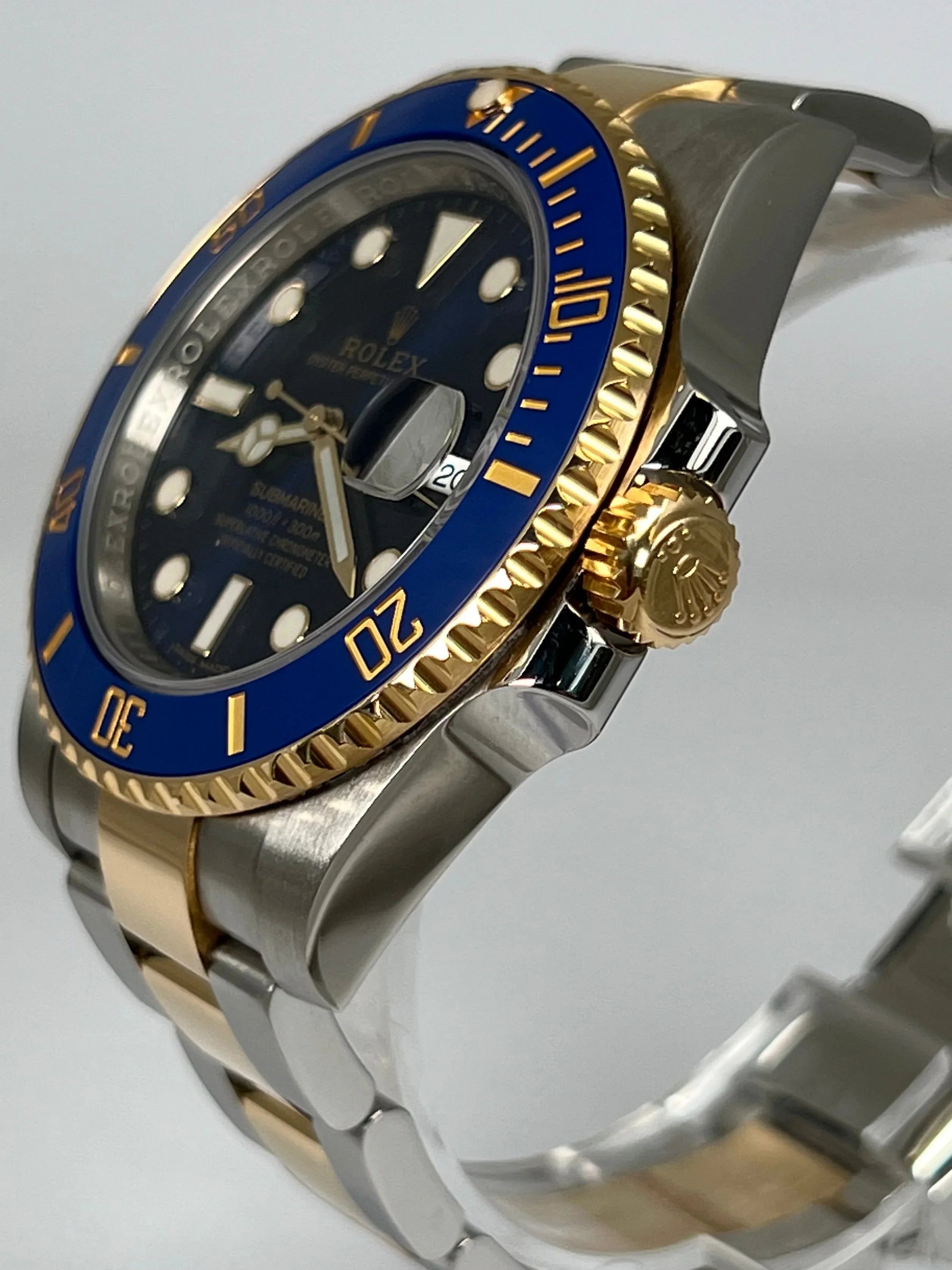 ROLEX SUBMARINER TWO TONE BLUE 40MM 116613LB