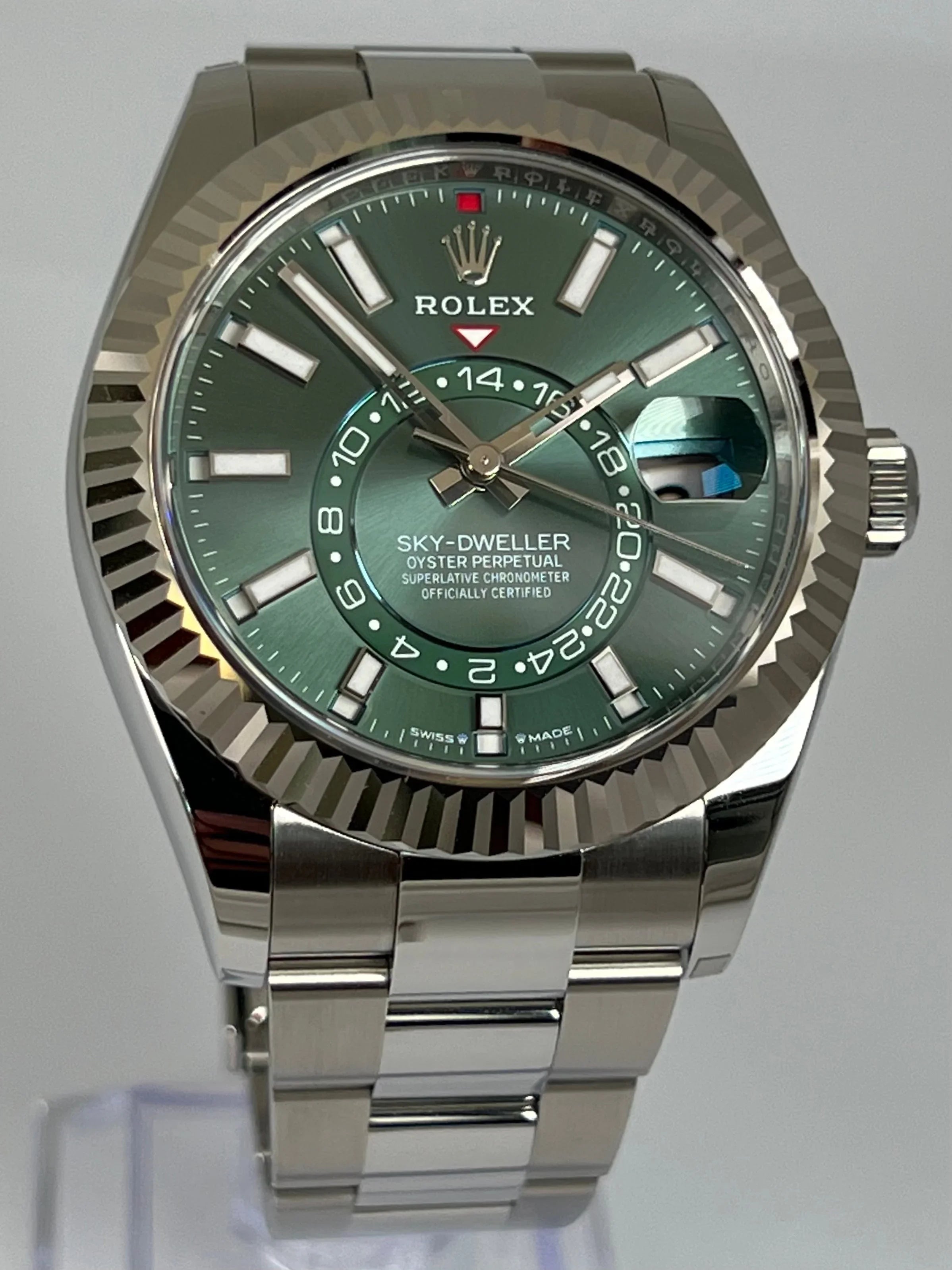 ROLEX SKY-DWELLER MINT GREEN DIAL OYSTER 336934
