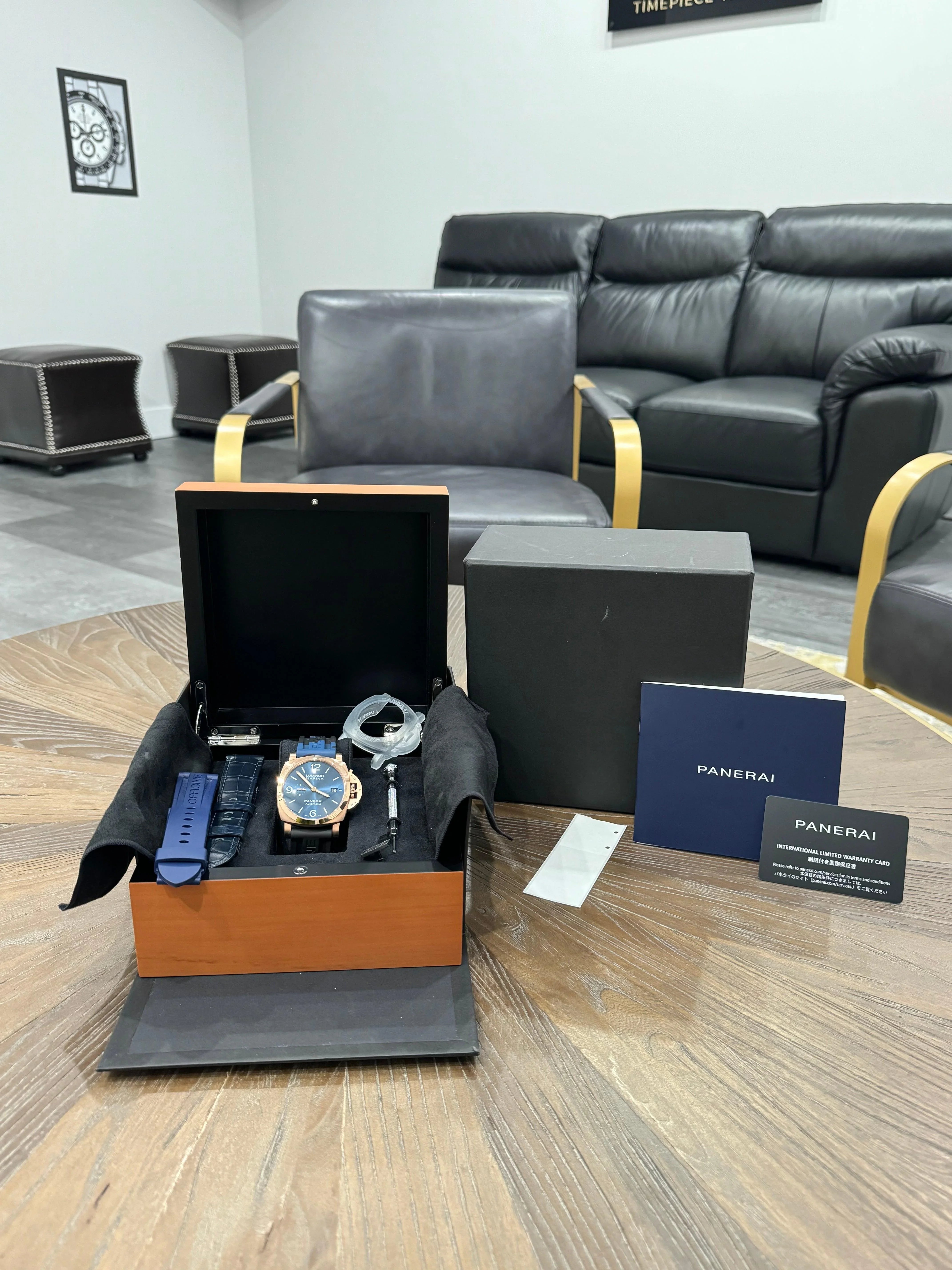 PANERAI LUMINOR MARINA ROSE GOLD BLUE DIAL PAM01112