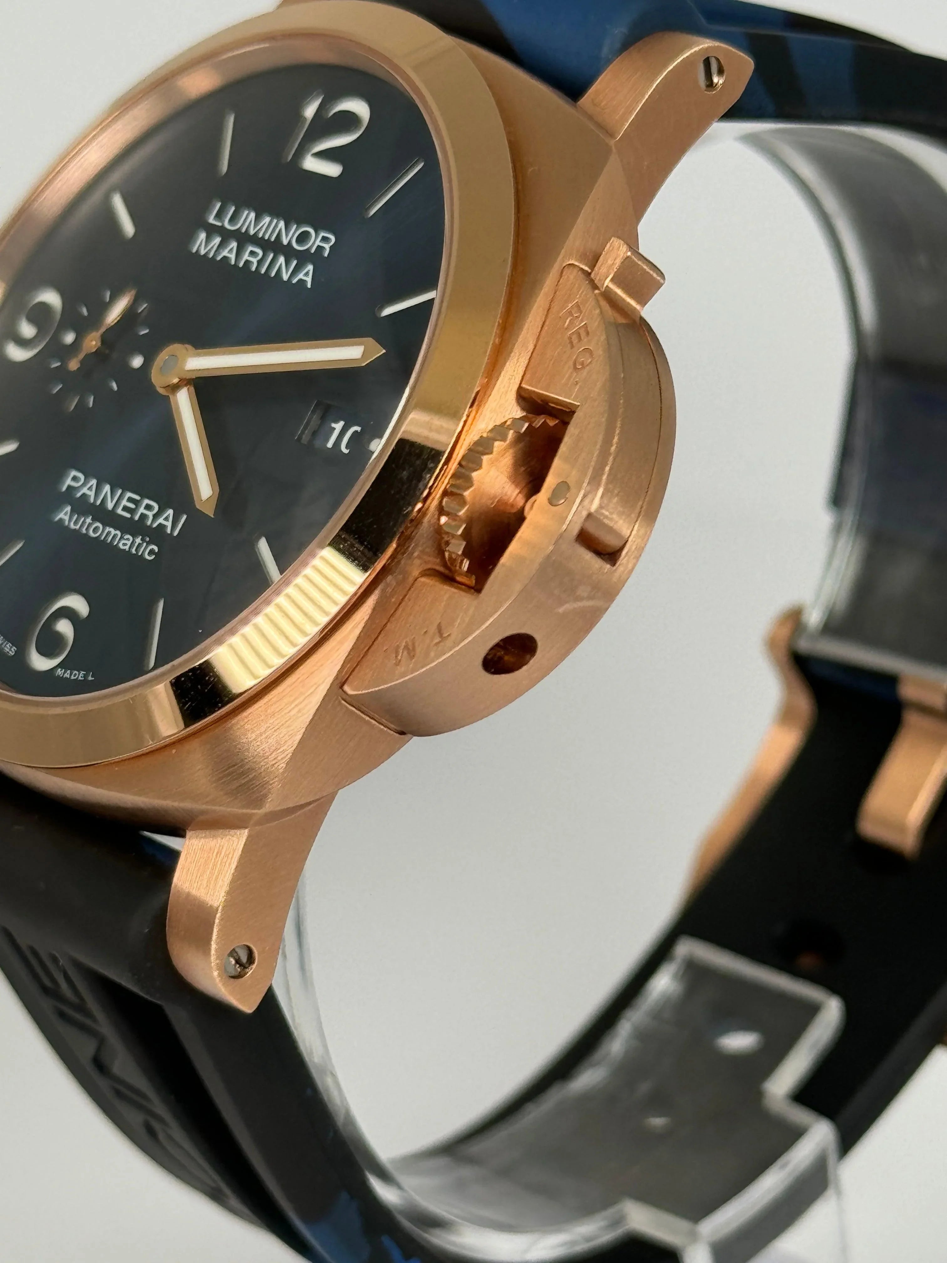 PANERAI LUMINOR MARINA ROSE GOLD BLUE DIAL PAM01112