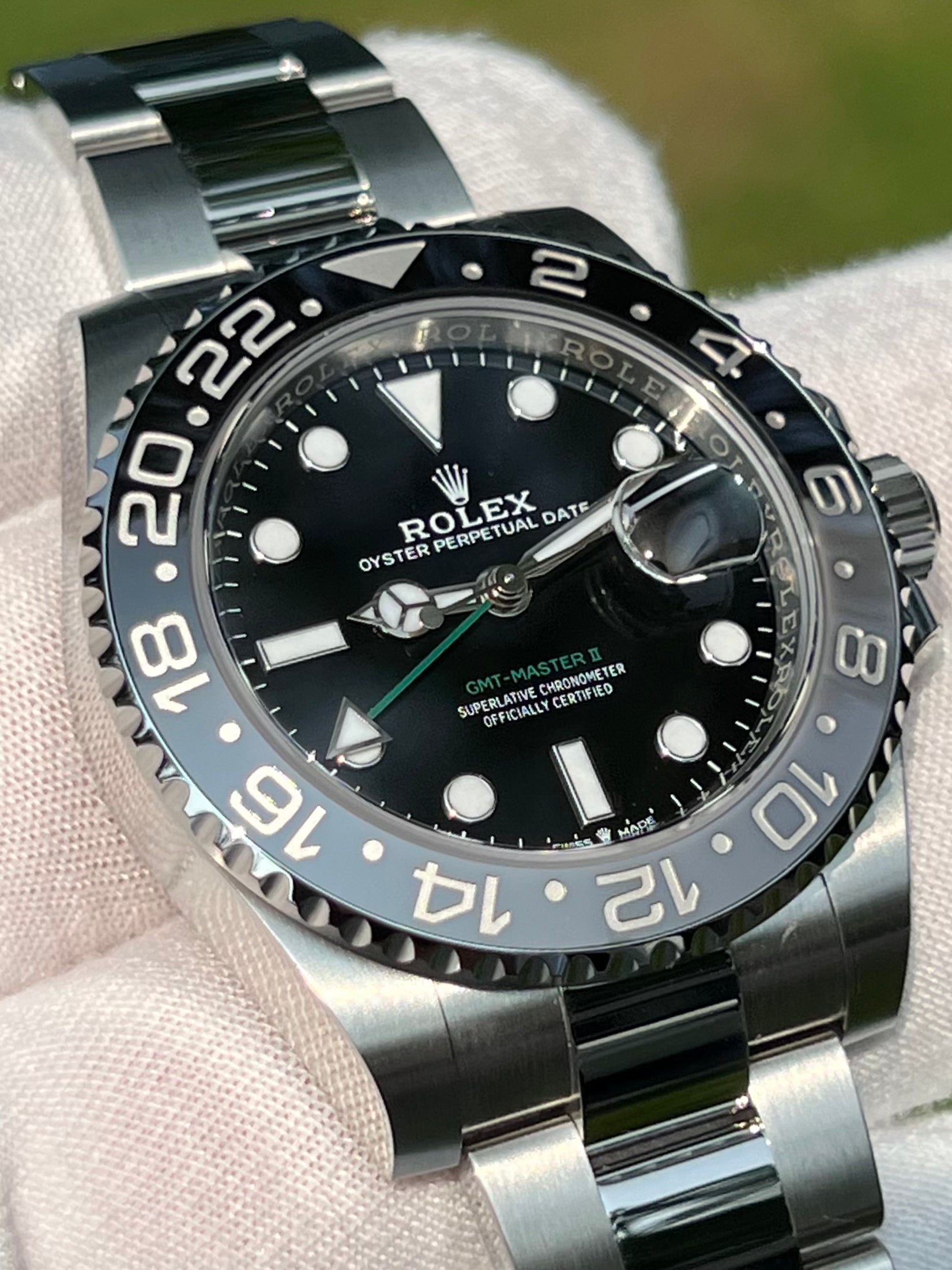 ROLEX GMT MASTER 2 BRUCE WAYNE 126710GRNR