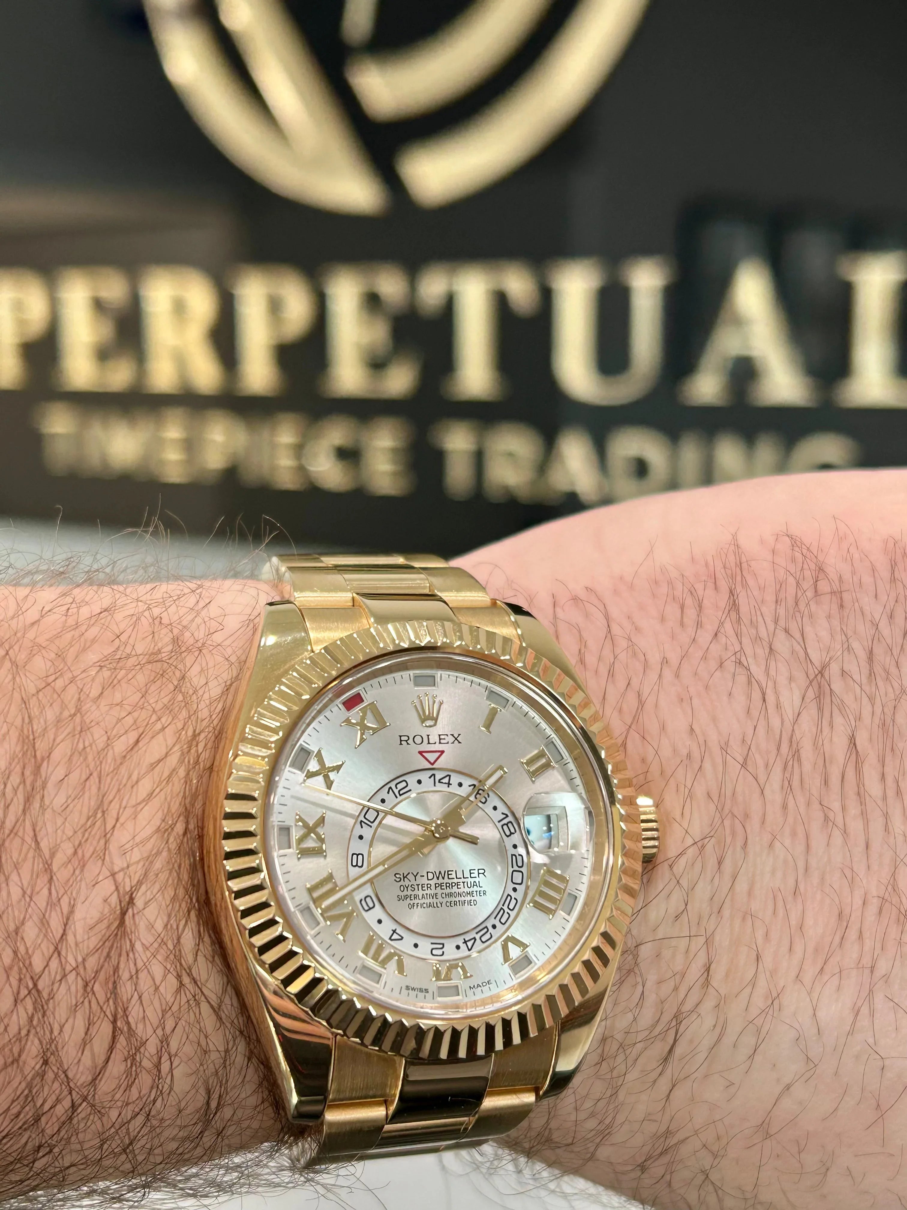 Rolex Sky-Dweller 326938 RARE Silver Dial