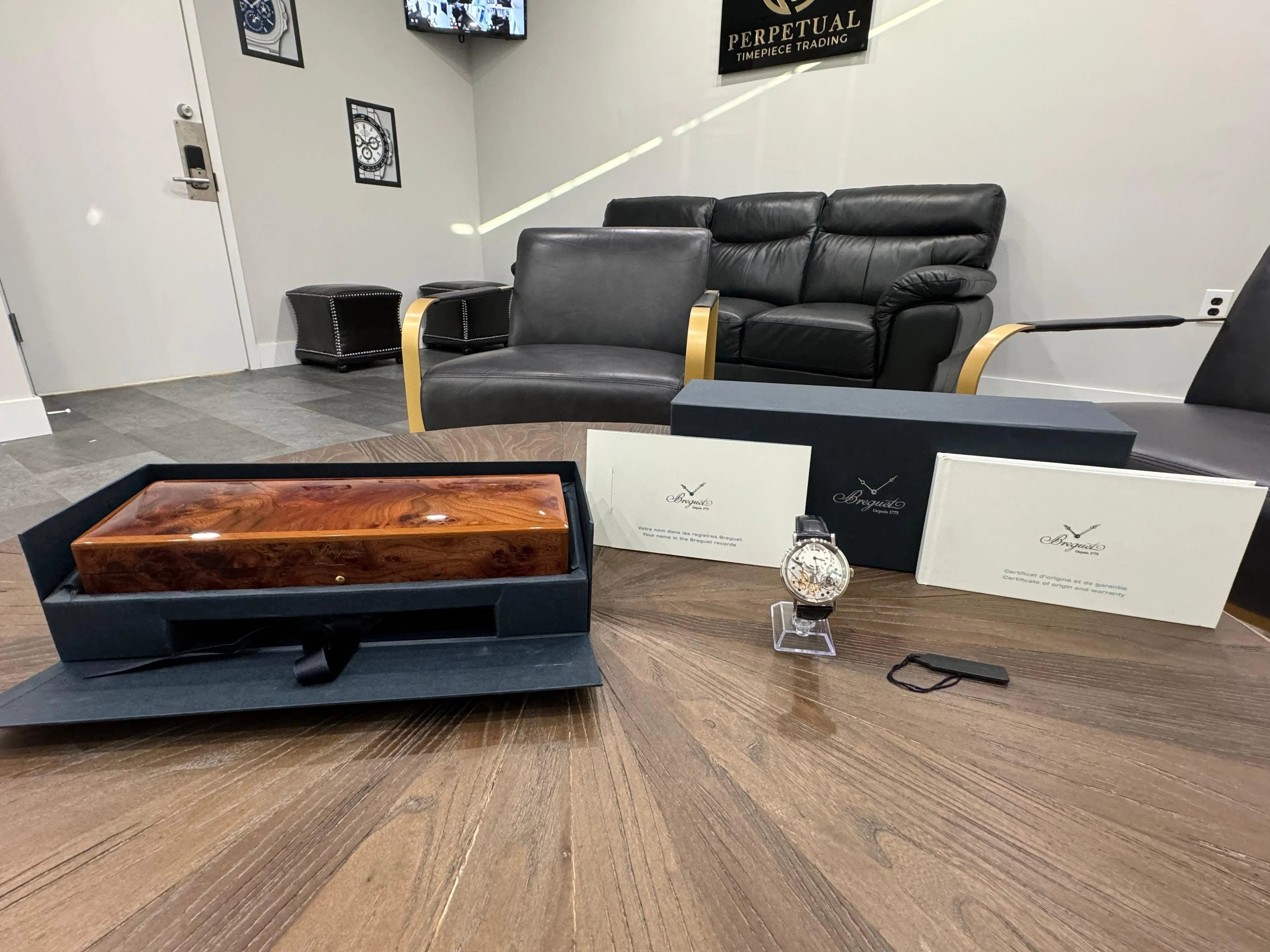 BREGUET TRADITION WHITE GOLD MANUAL WINDING 40MM SKELETON 7057BB119W6