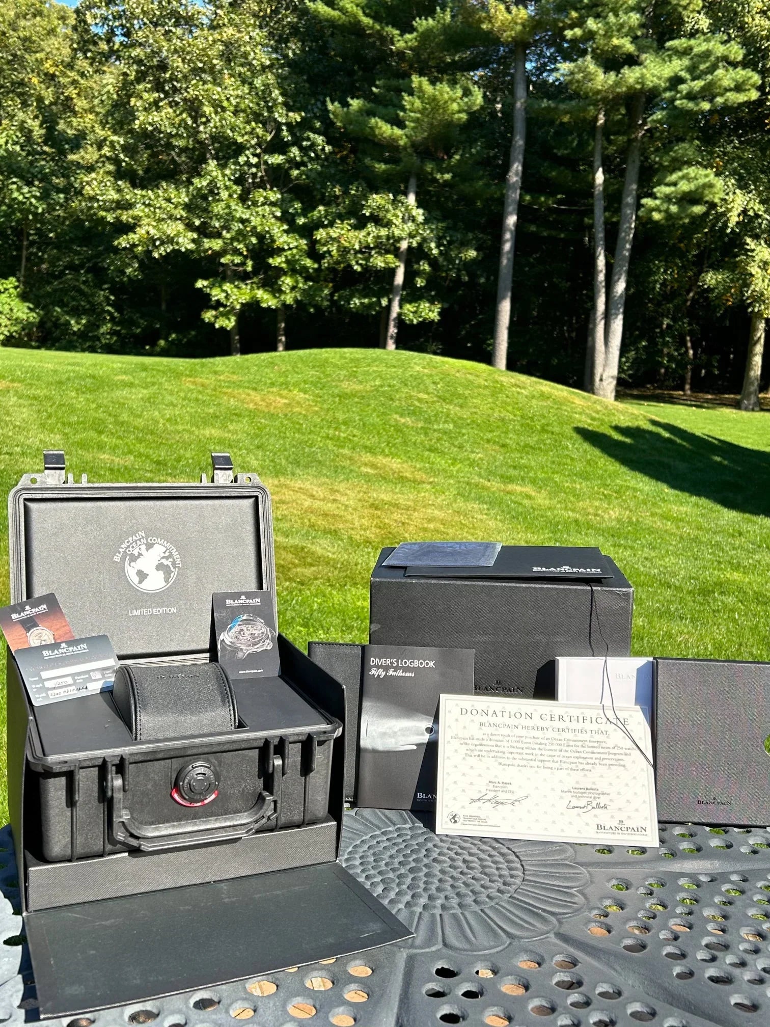 Blancpain Fifty Fathoms Bathyscape Flyback Ocean Commitment 5200-0310-G52A 250 Made