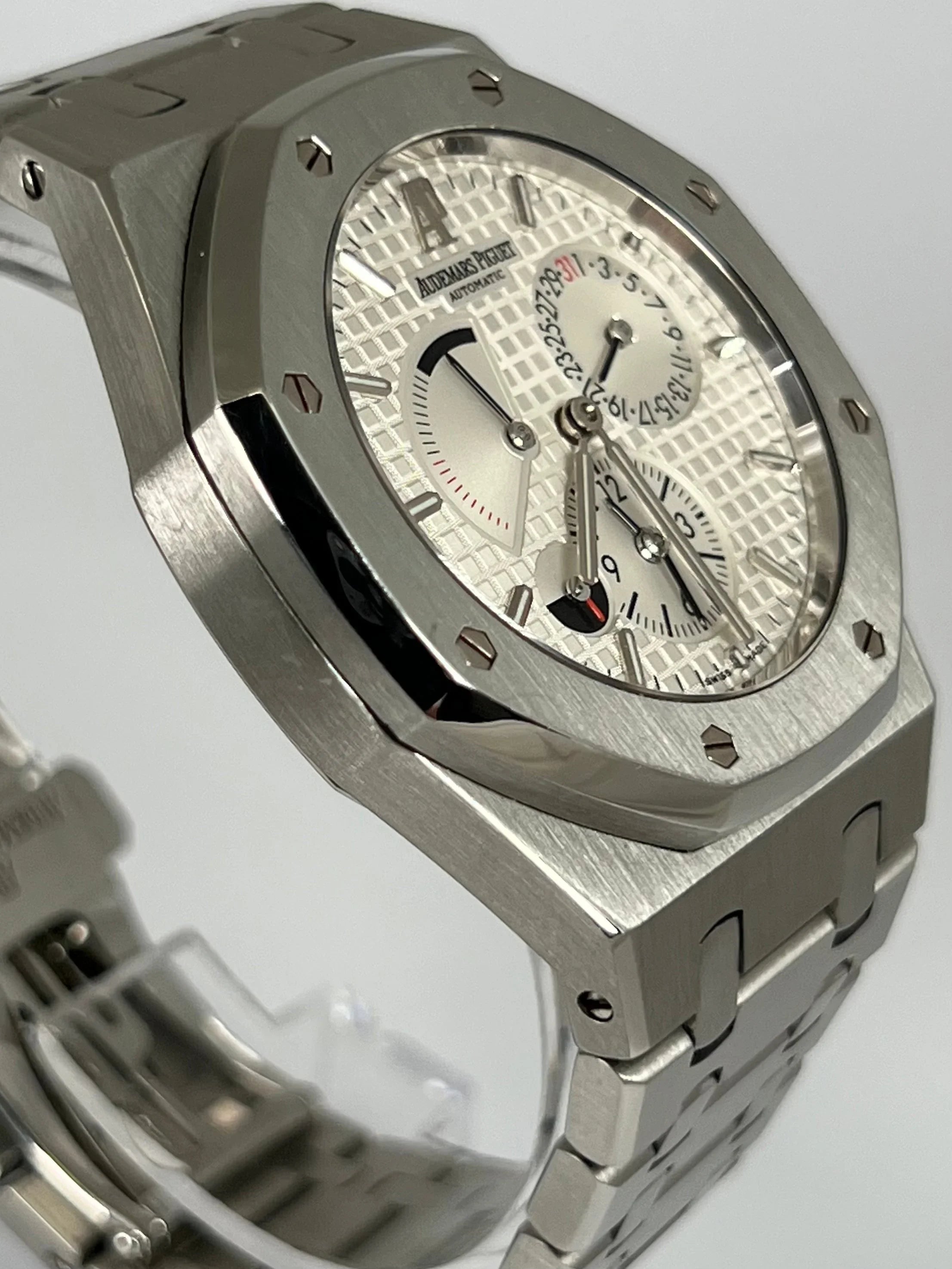 AUDEMARS PIGUET DUAL TIME WHITE DIAL 26120ST