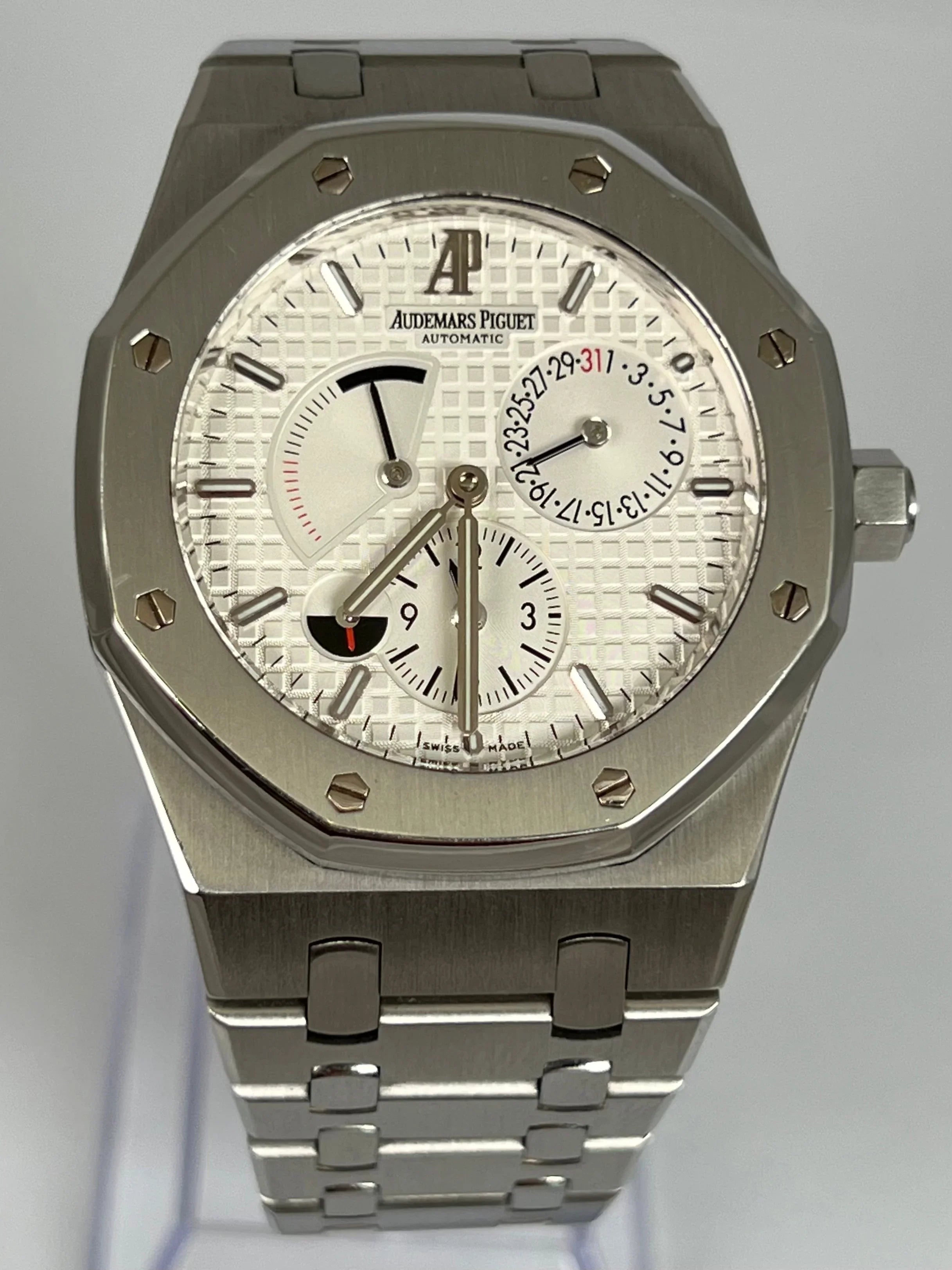 AUDEMARS PIGUET DUAL TIME WHITE DIAL 26120ST