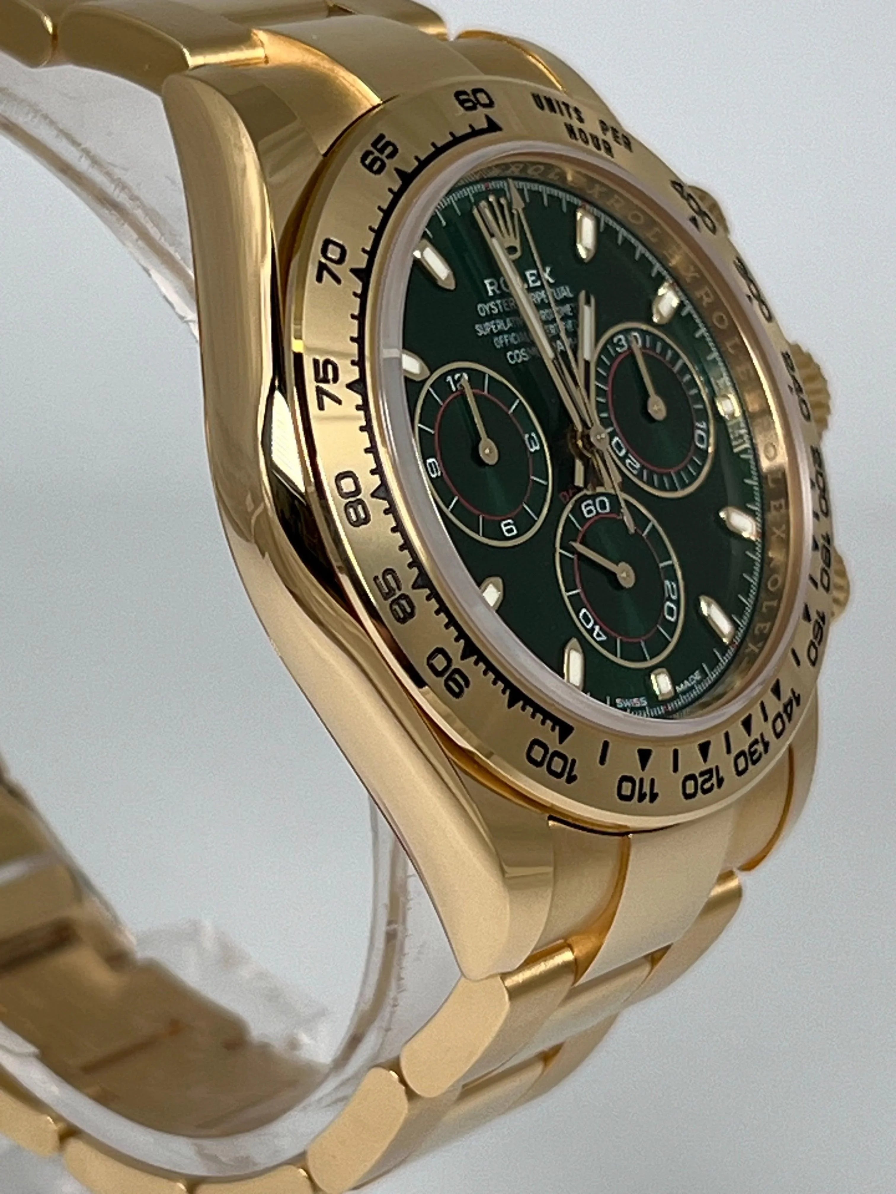 ROLEX DAYTONA YELLOW GOLD GREEN DIAL JOHN MAYOR 116508