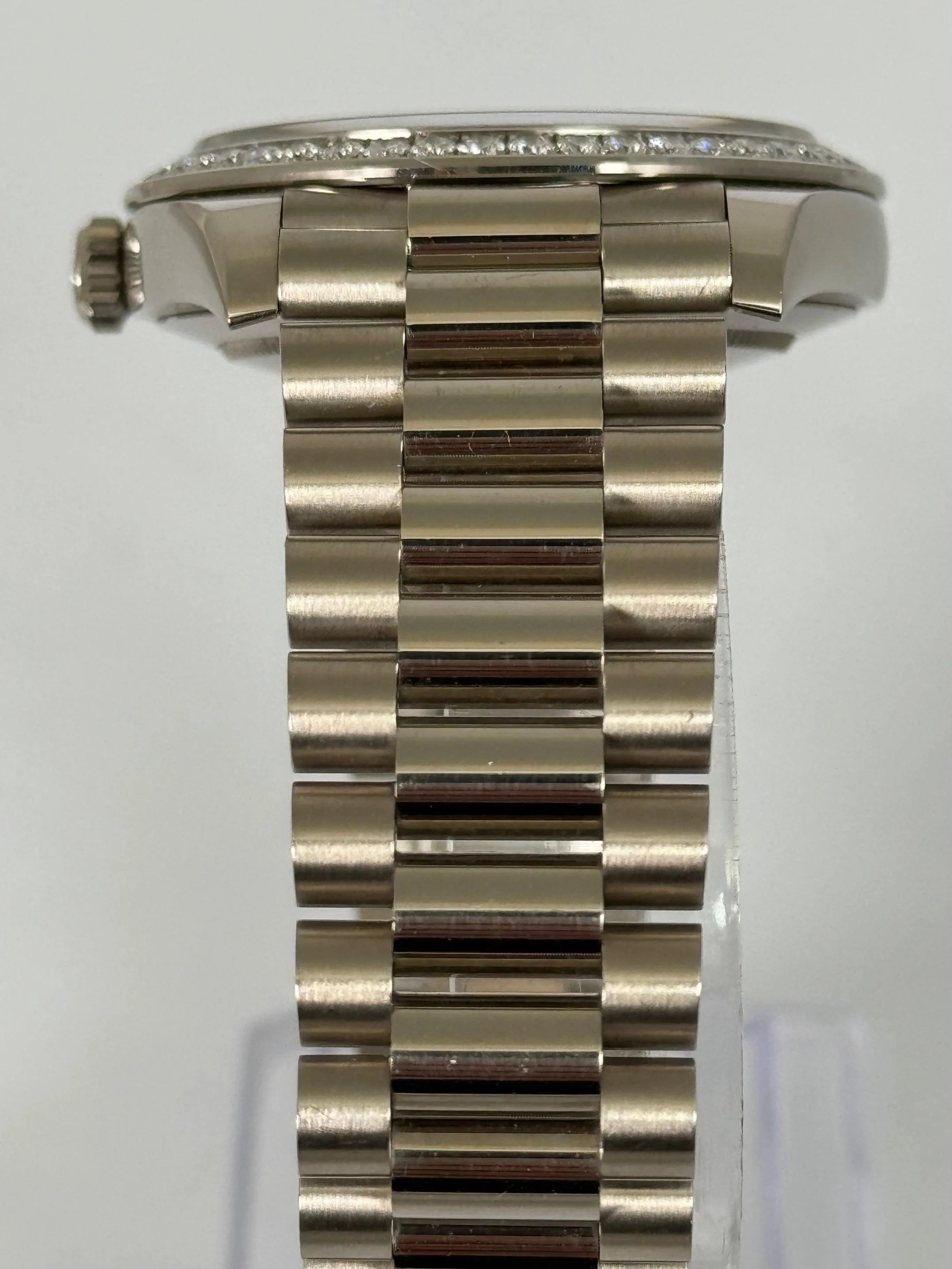 ROLEX DAY-DATE BLACK BAGUETTE DIAL DIAMOND BEZEL 228349RBR