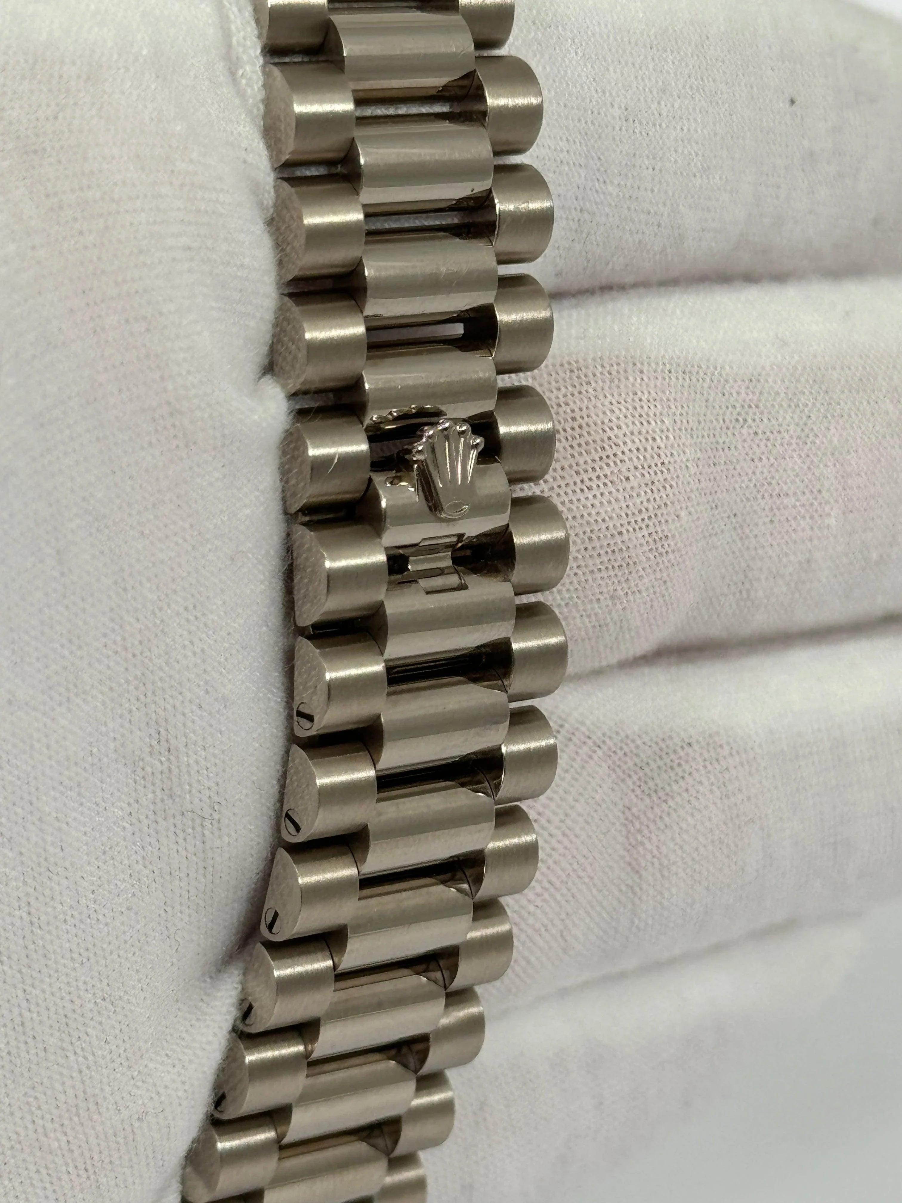 ROLEX DAY-DATE BLACK BAGUETTE DIAL DIAMOND BEZEL 228349RBR