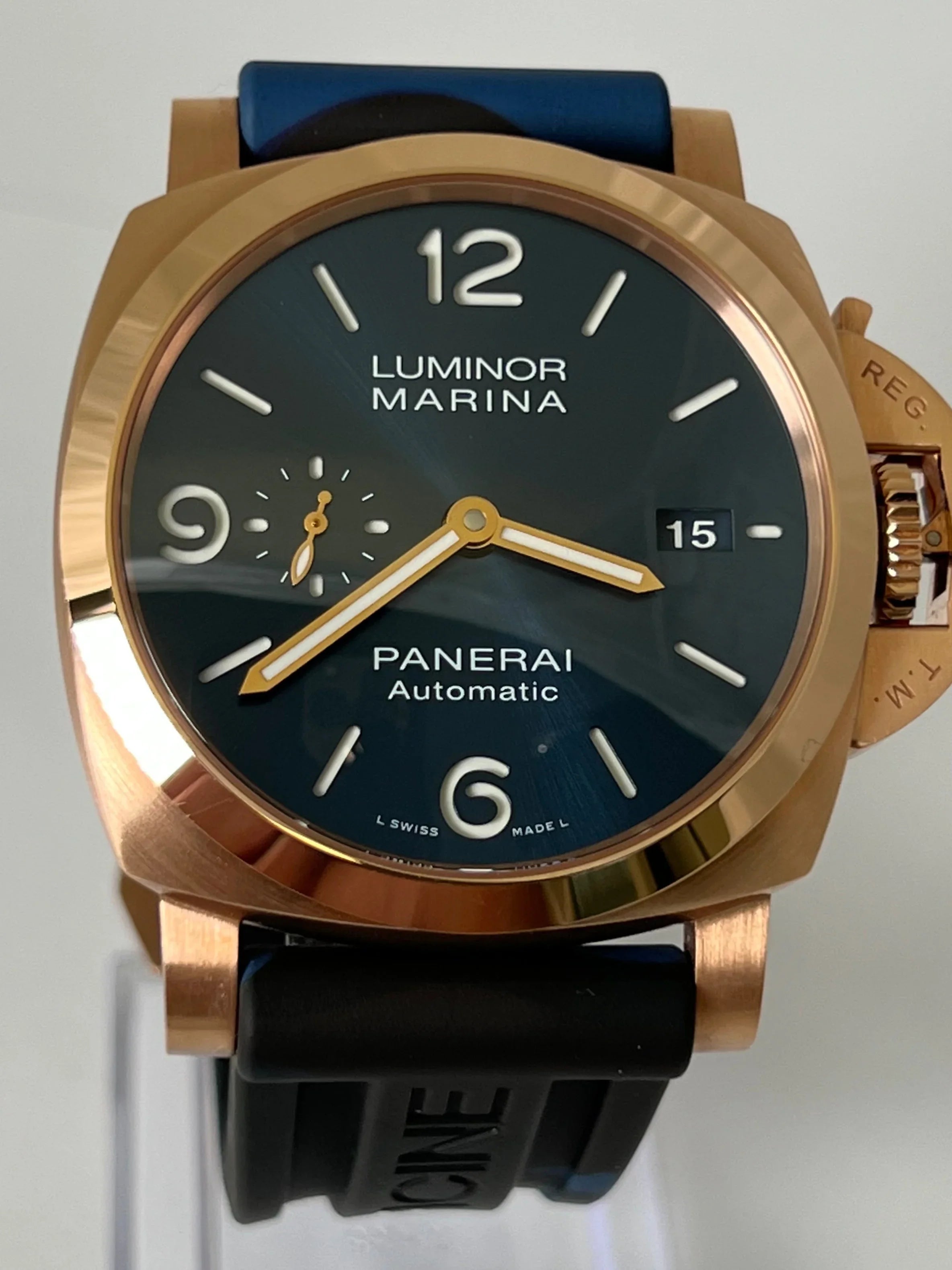 PANERAI LUMINOR MARINA ROSE GOLD BLUE DIAL PAM01112