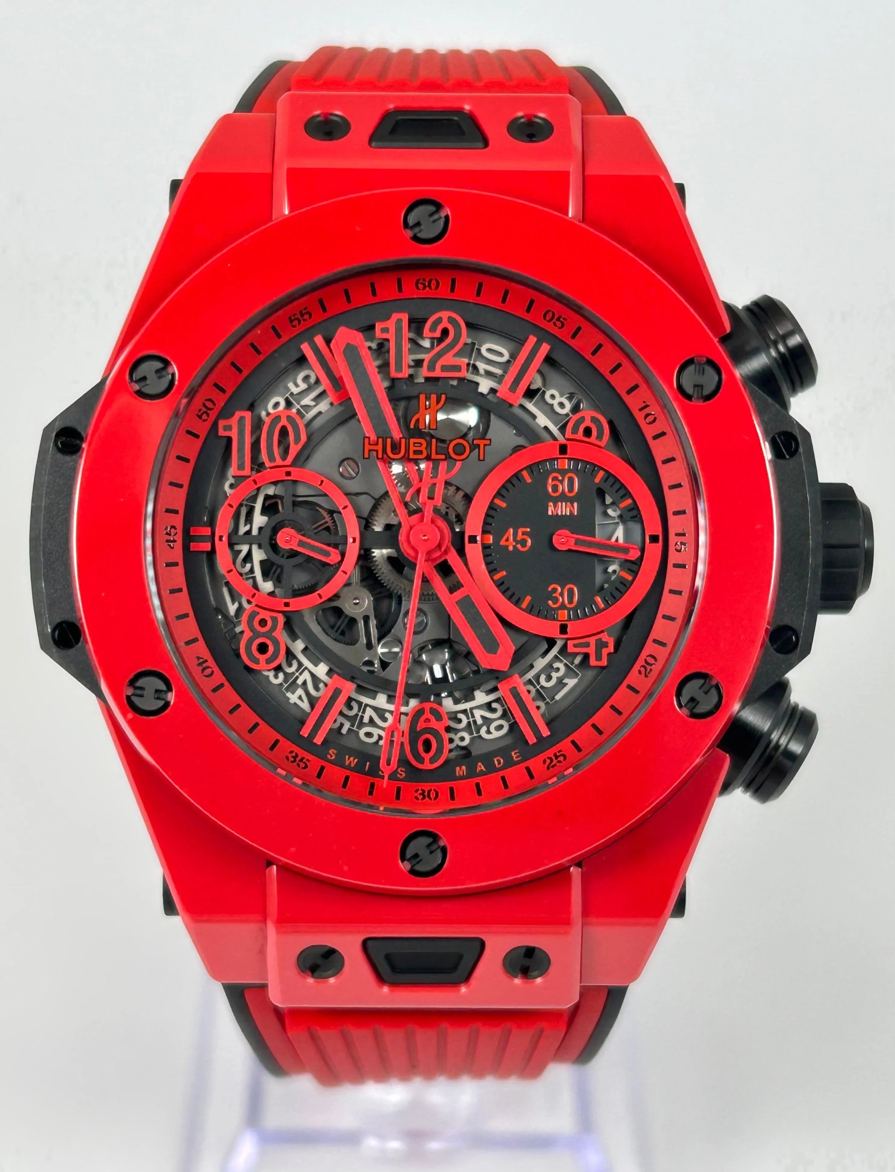 HUBLOT UNICO RED MAGIC 45MM CERAMIC 411.CF.8513.RX