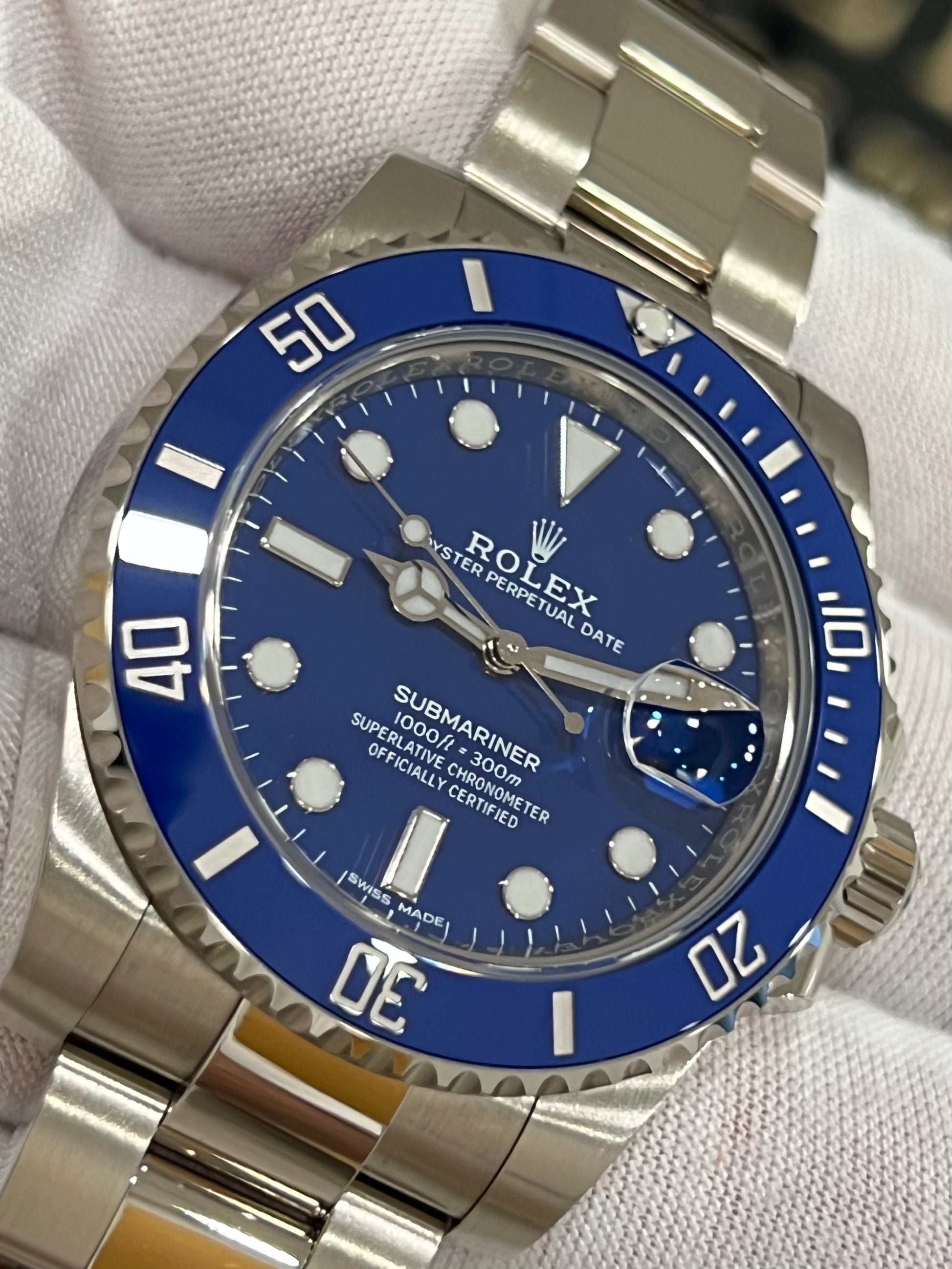 ROLEX SUBMARINER SMURF BLUE WHITE GOLD 116619LB