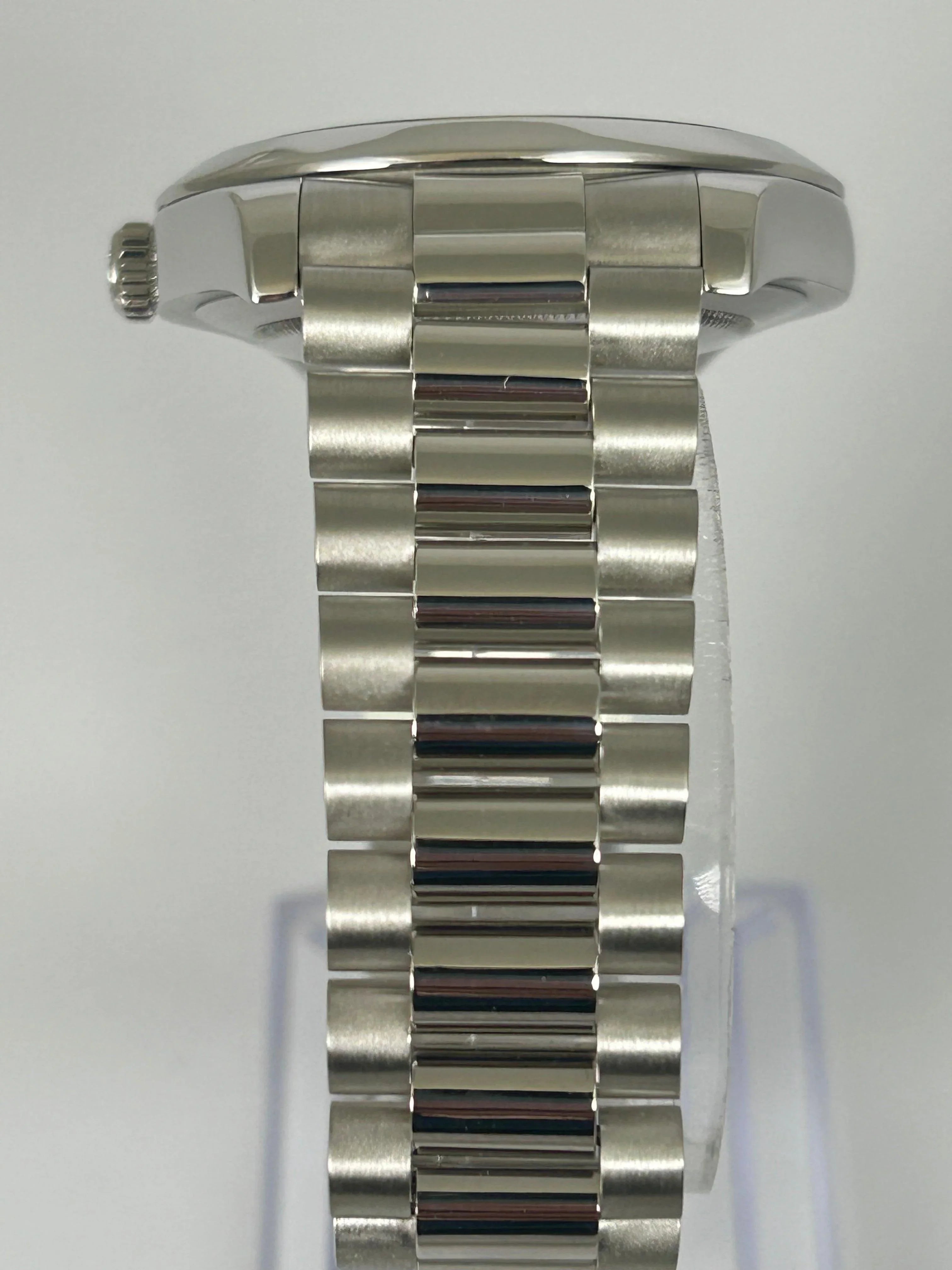 ROLEX DAY-DATE 41 GLACIER BLUE PLATINUM RARE DISCONTINUED 218206