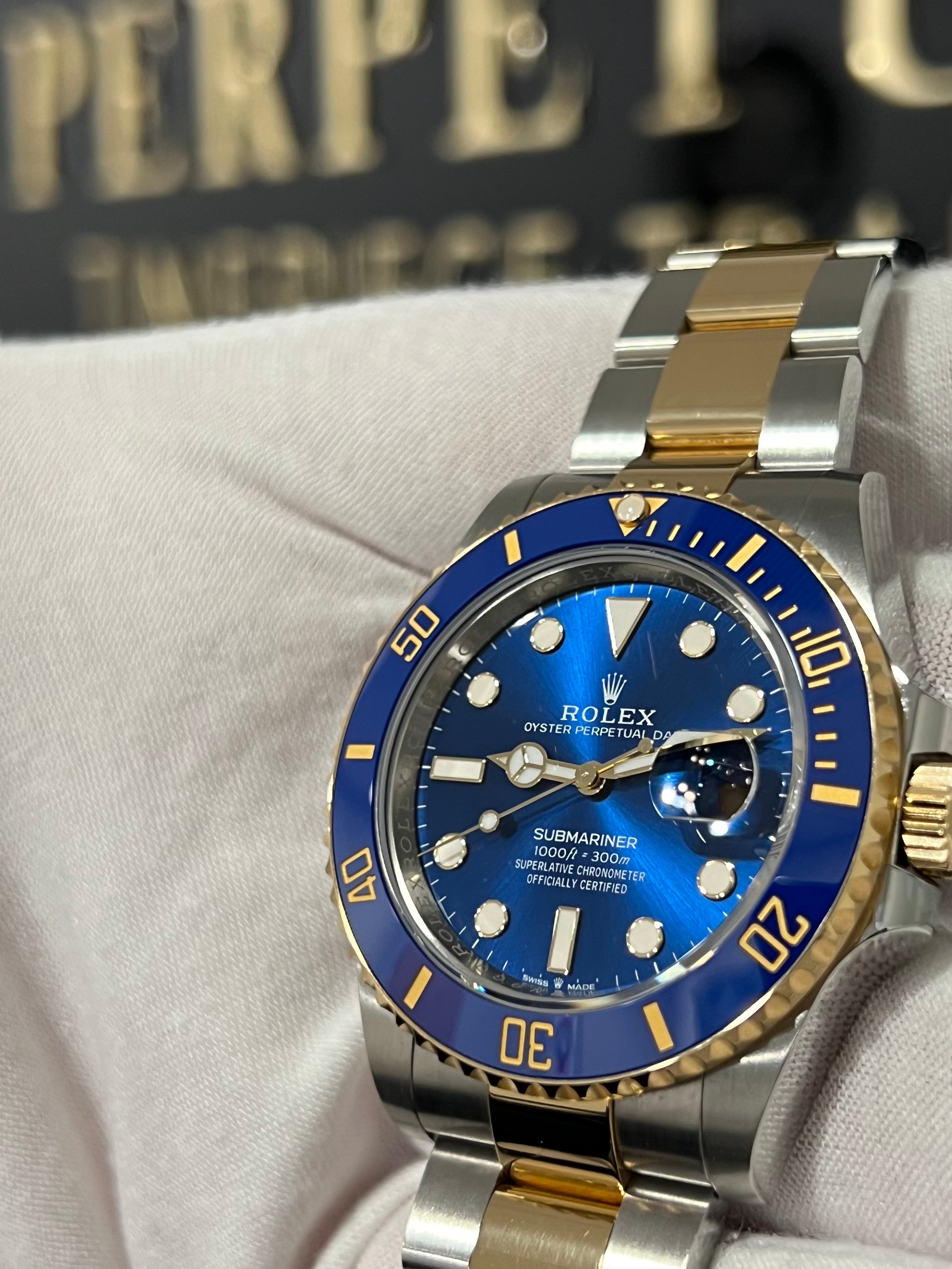 ROLEX SUBMARINER TWO TONE BLUESY 41MM 126613LB