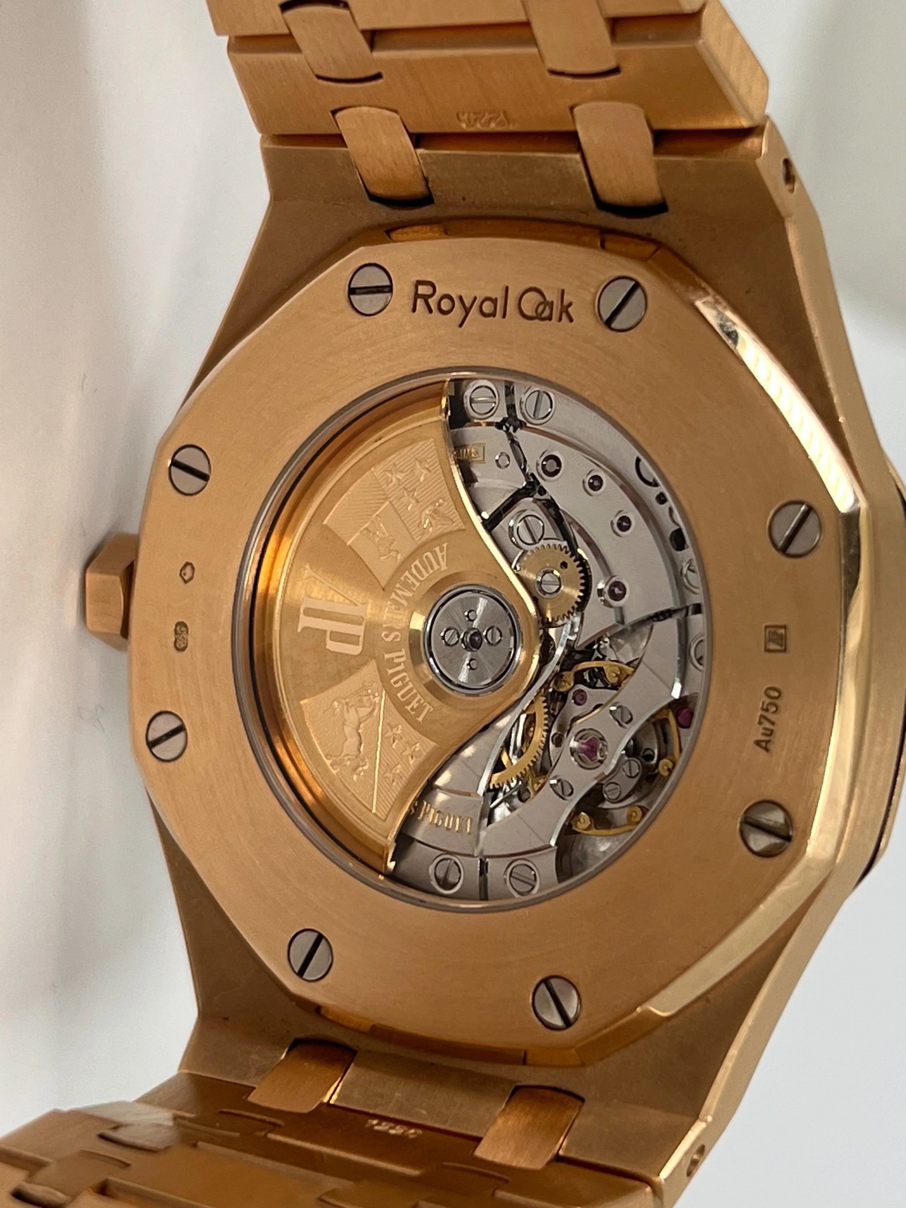 AUDEMARS PIGUET ROYAL OAK BLACK DIAL ROSE GOLD 41MM 15400OR