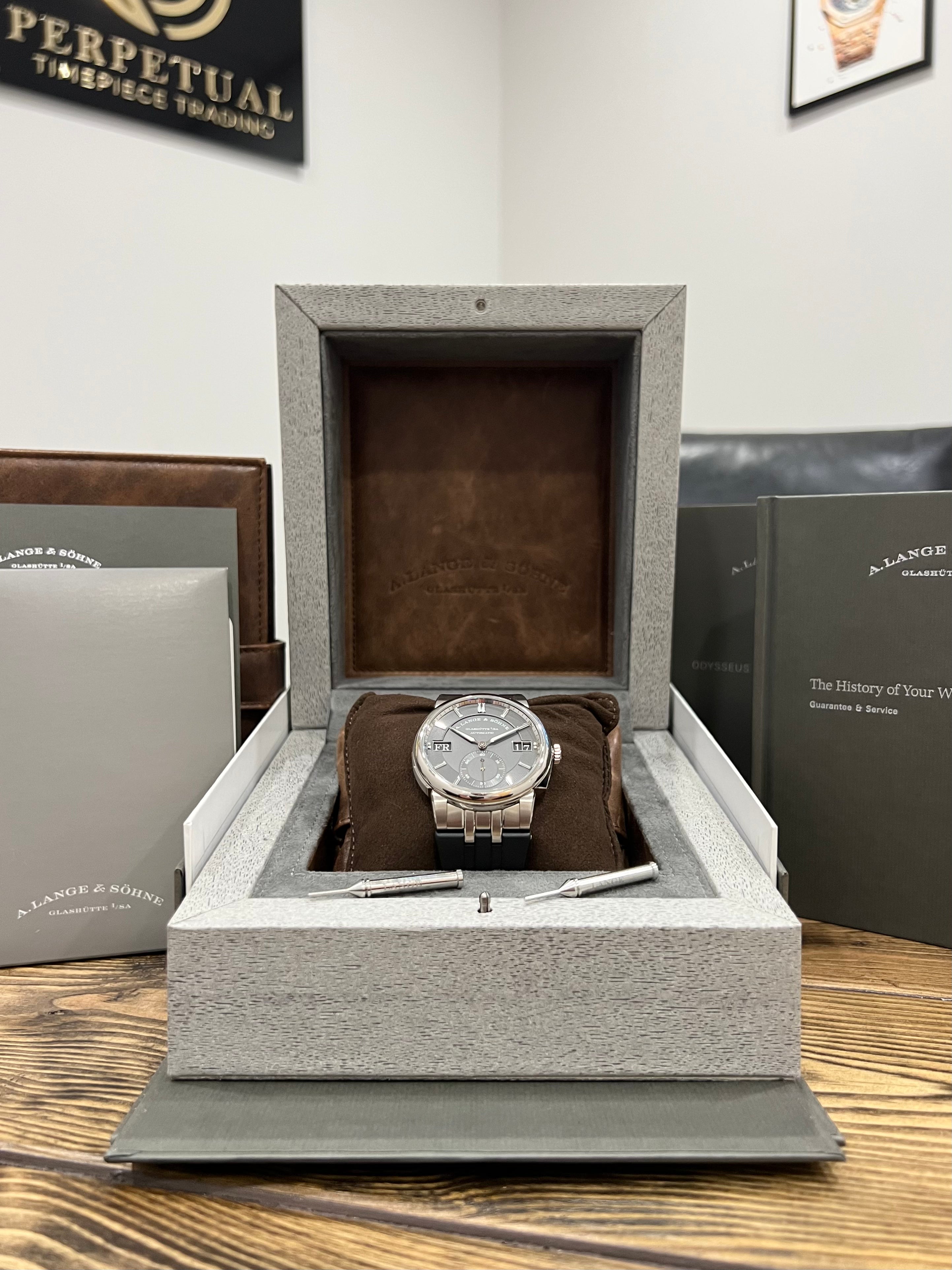 A. LANGE & SOHNE ODYSSEUS WHITE GOLD GREY DIAL 363.068