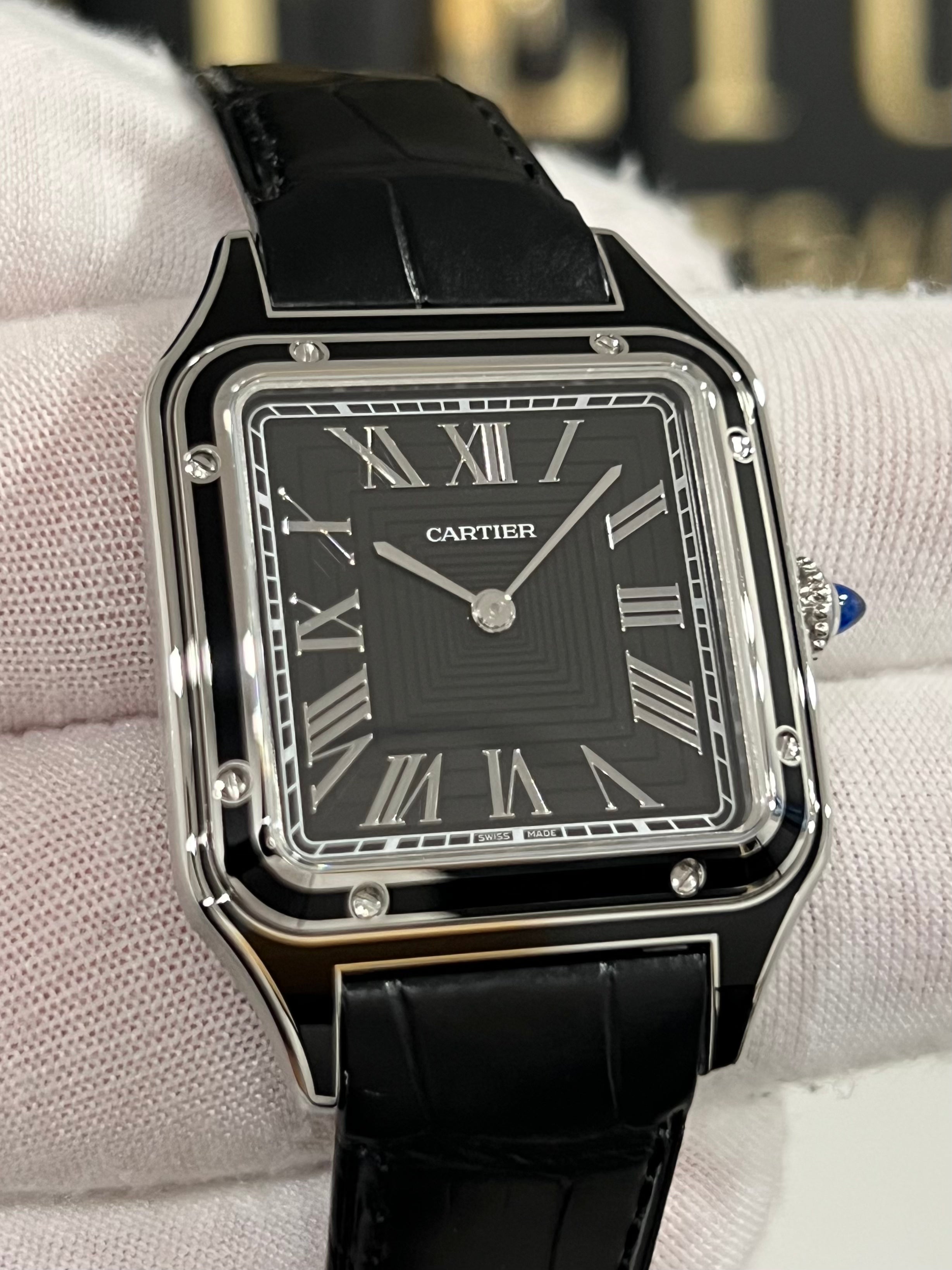 CARTIER SANTOS DUMONT BLACK LACQUER WSSA0046