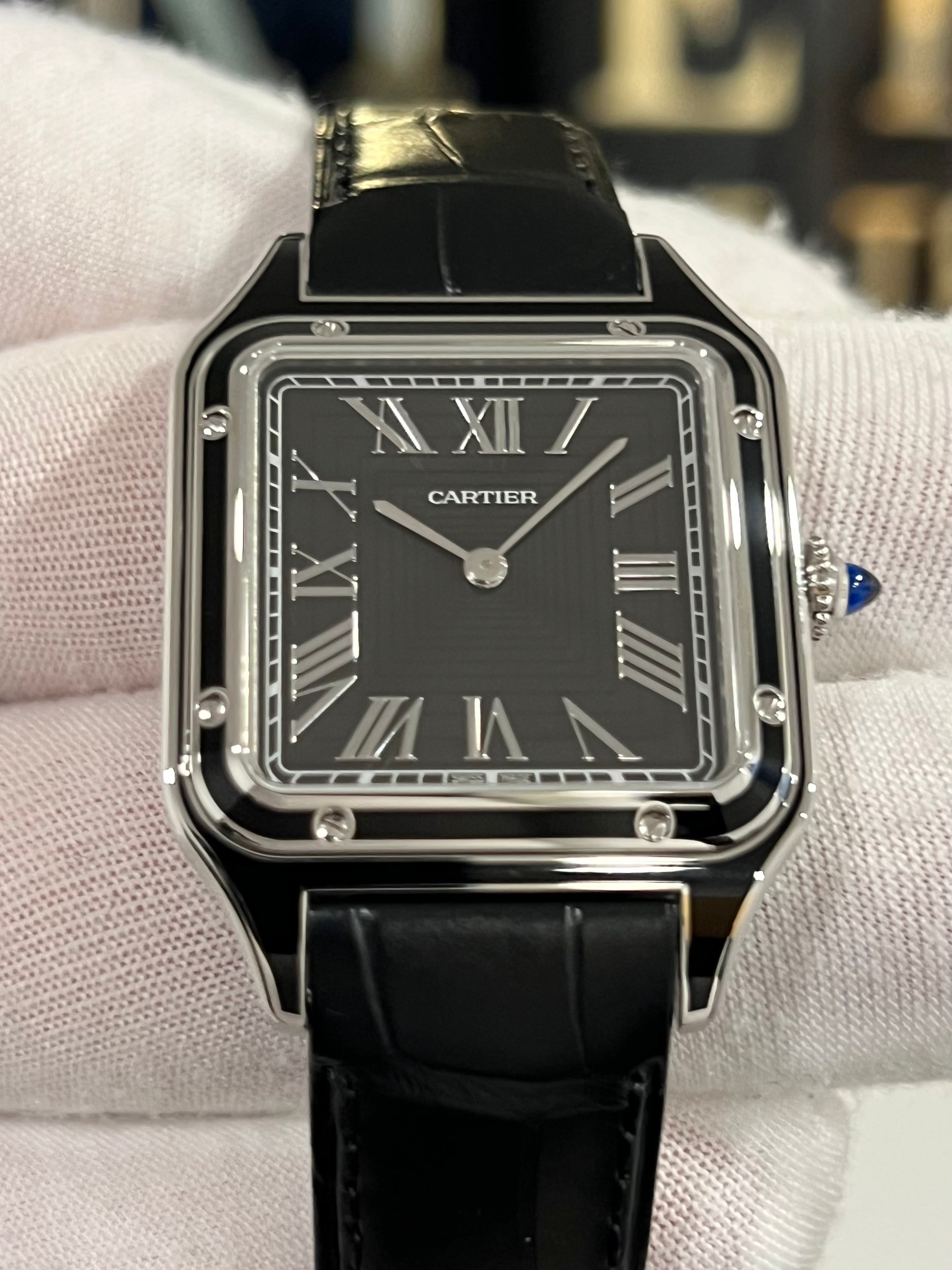 CARTIER SANTOS DUMONT BLACK LACQUER WSSA0046