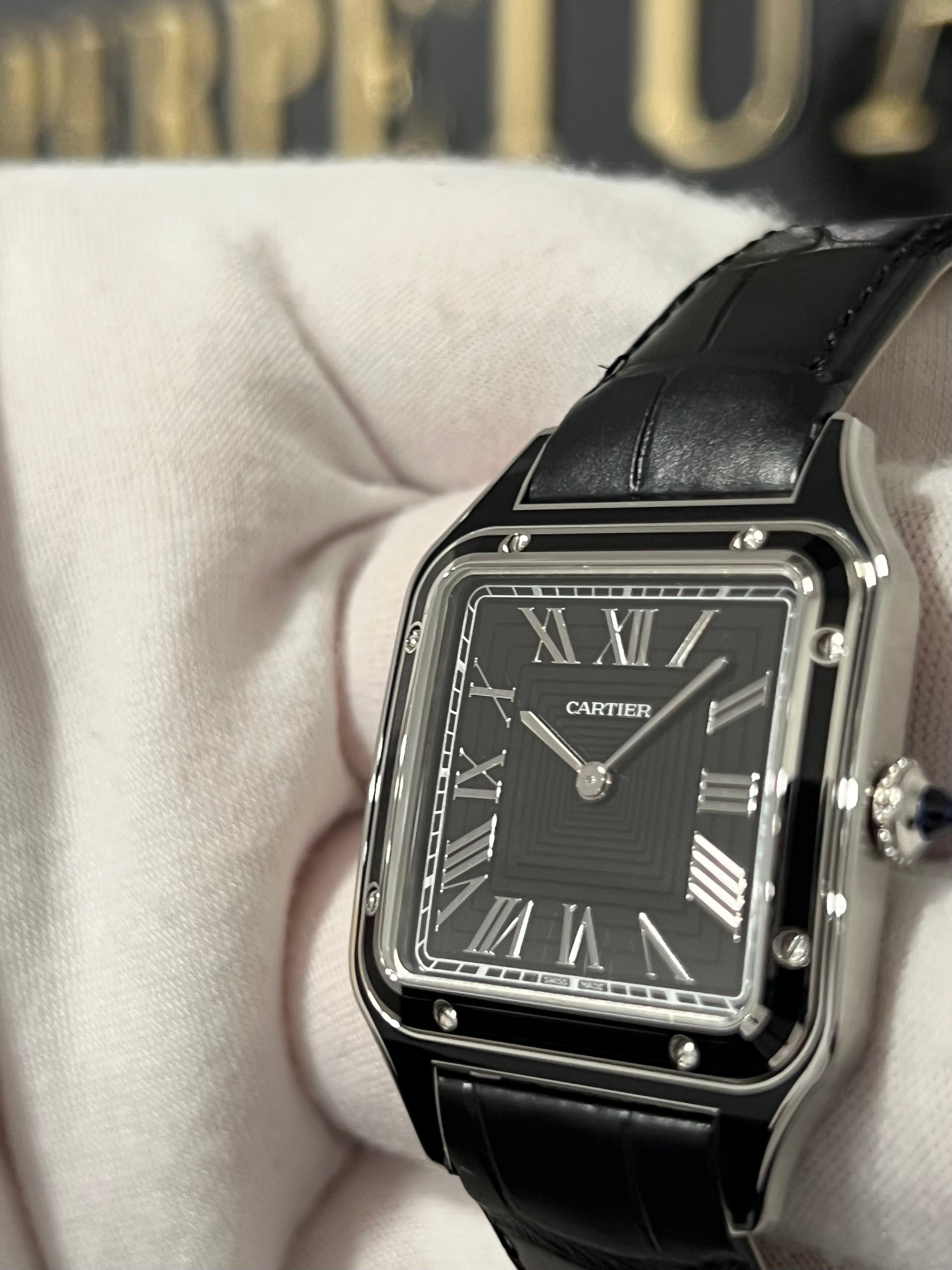 CARTIER SANTOS DUMONT BLACK LACQUER WSSA0046