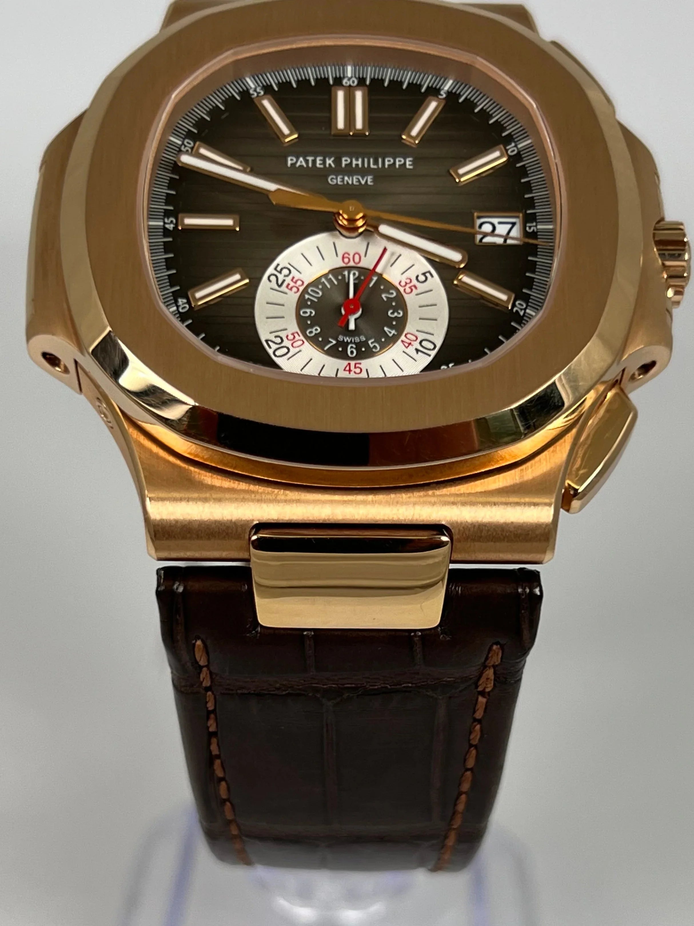 PATEK PHILIPPE NAUTILUS FLYBACK CHRONOGRAPH ROSE GOLD 5980R-001