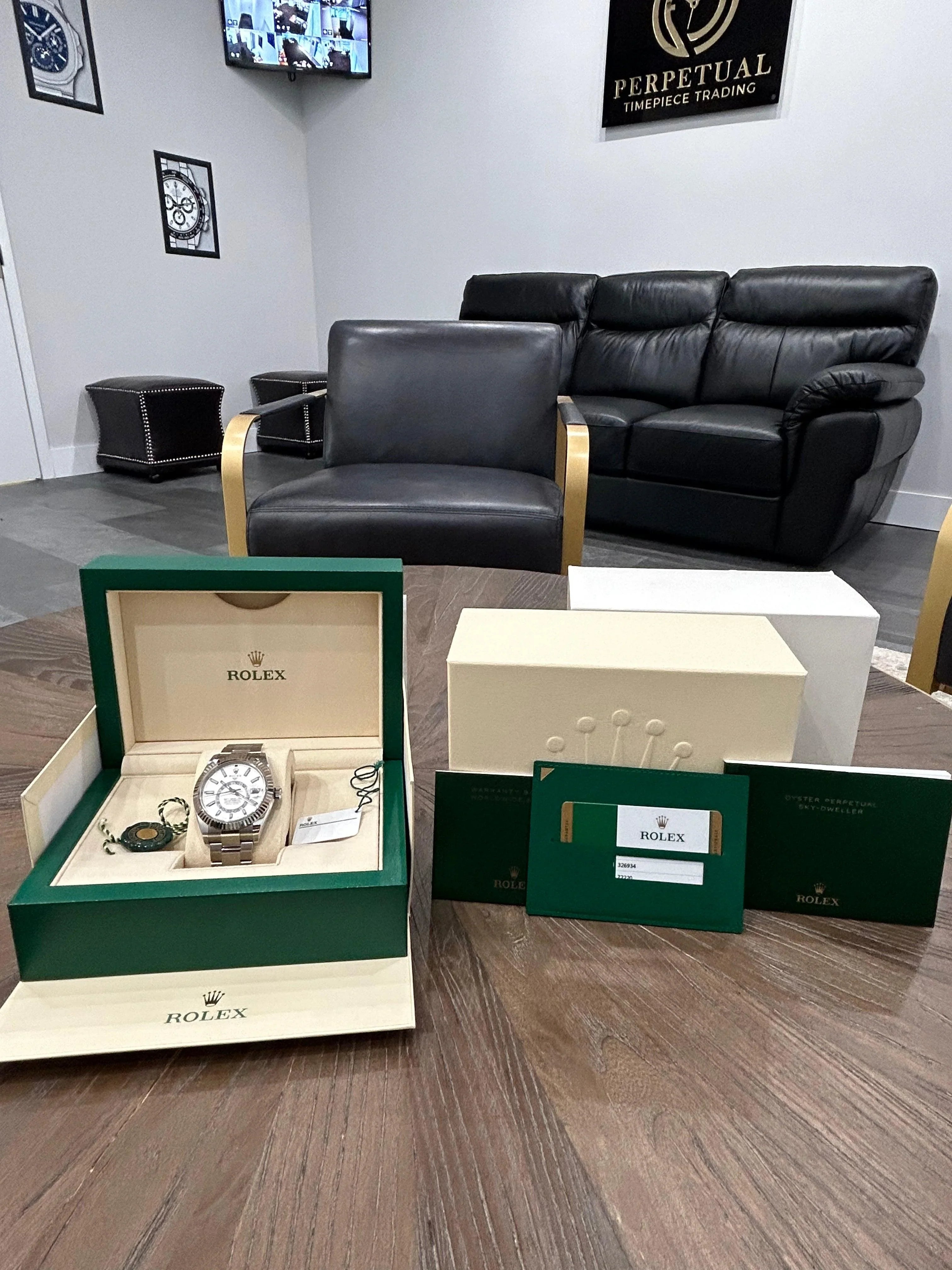 ROLEX SKY-DWELLER WHITE DIAL 326934