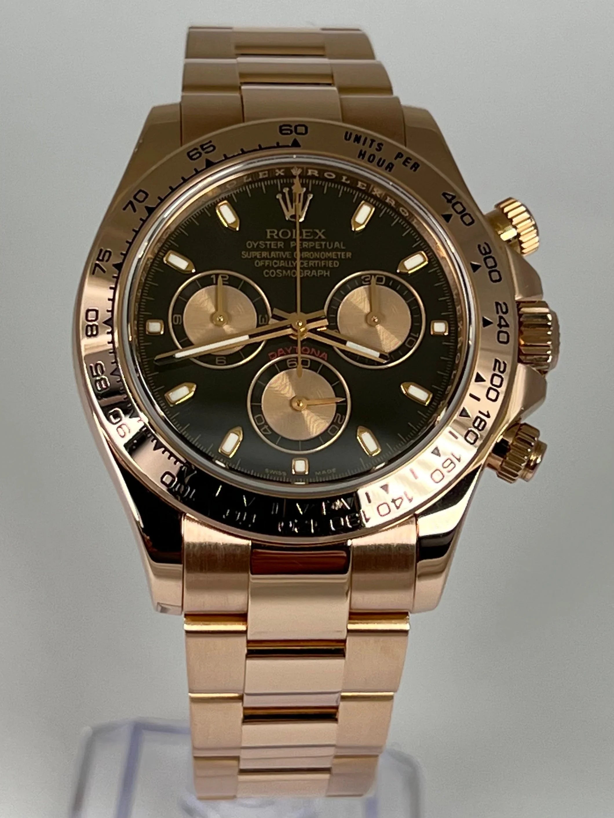 ROLEX DAYTONA BLACK DIAL ROSE GOLD 116505