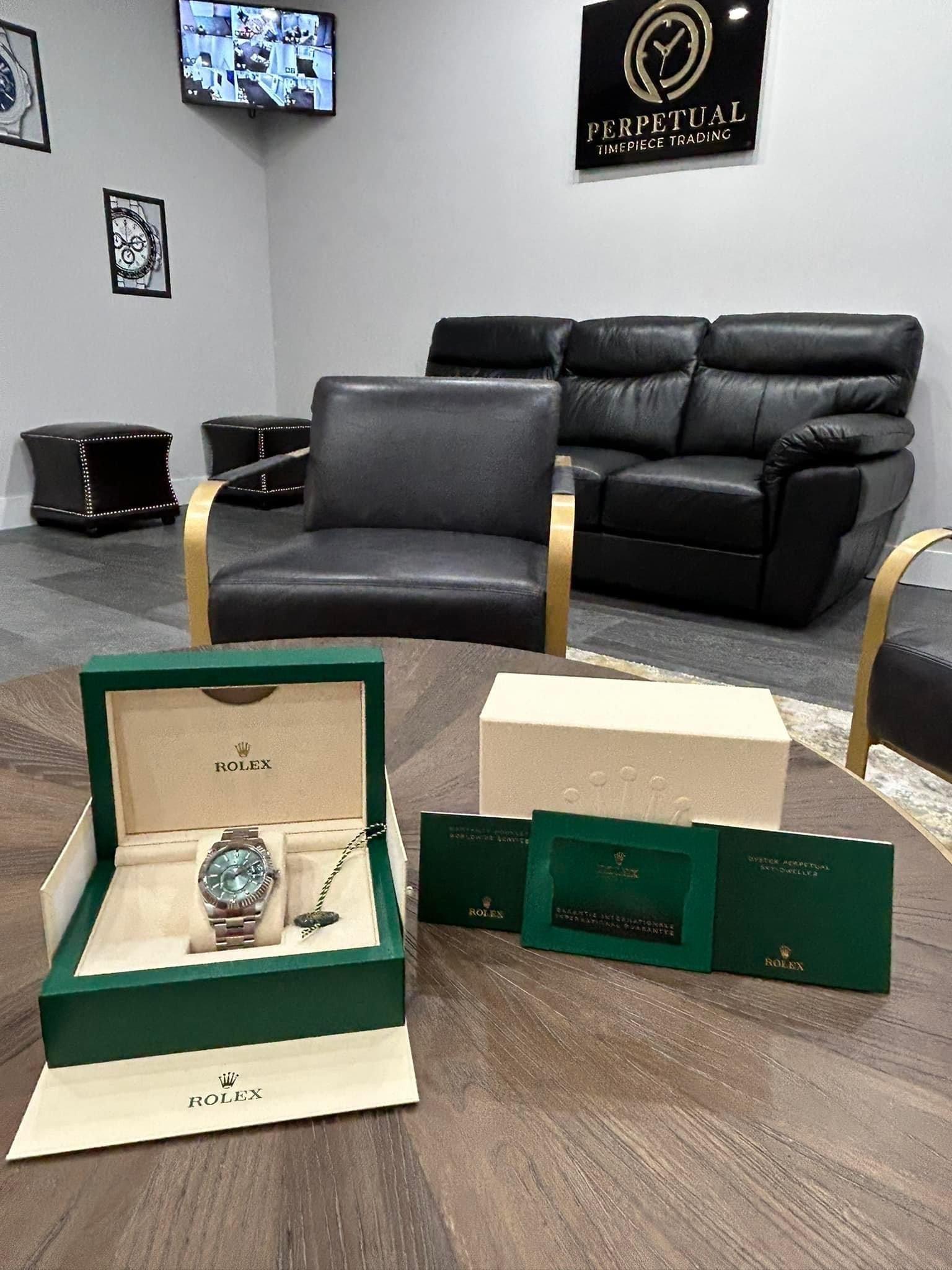 ROLEX SKY-DWELLER MINT GREEN DIAL OYSTER 336934