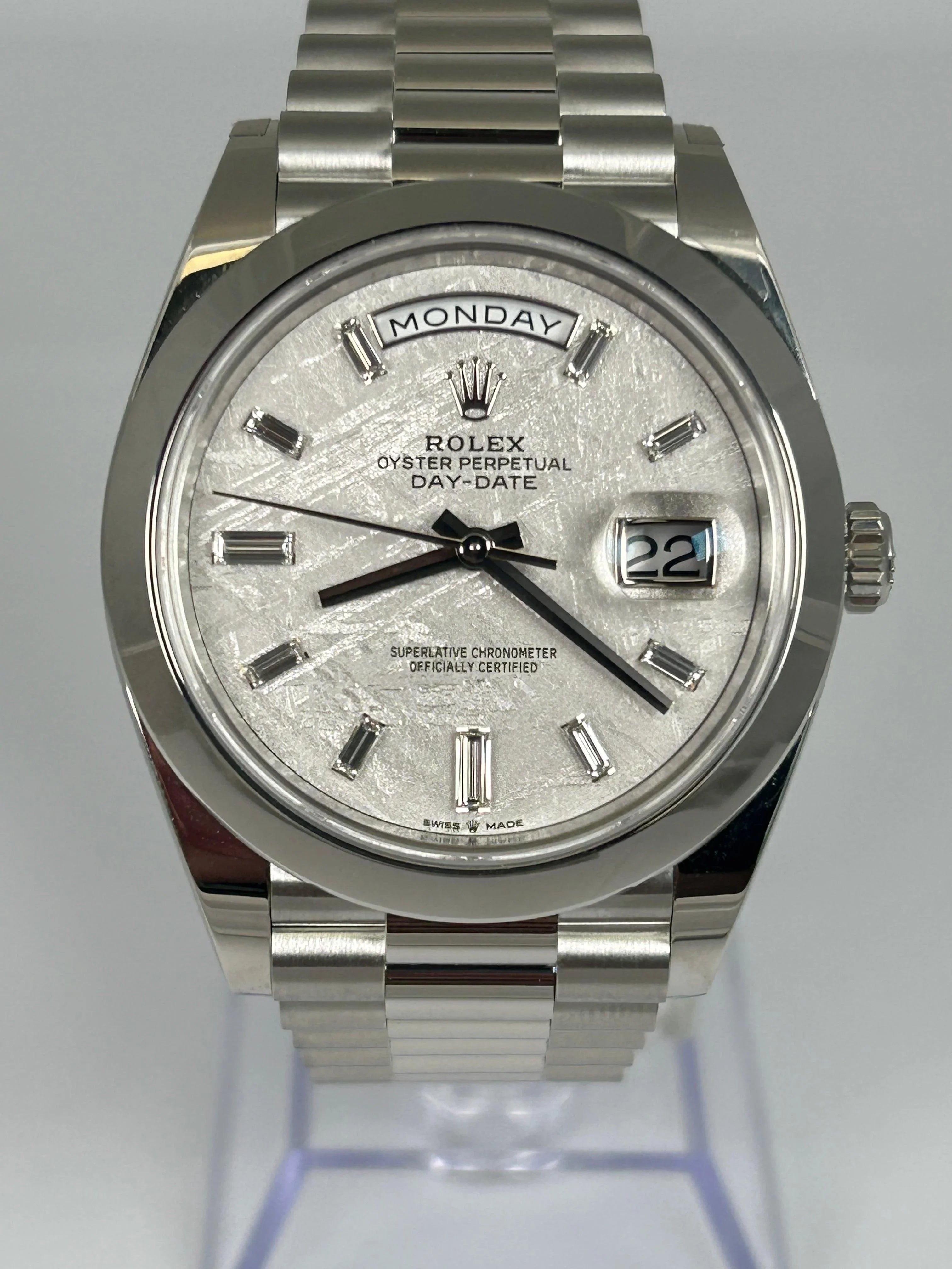 ROLEX DAY-DATE 40 METEORITE PLATINUM DISCONTINUED 228206