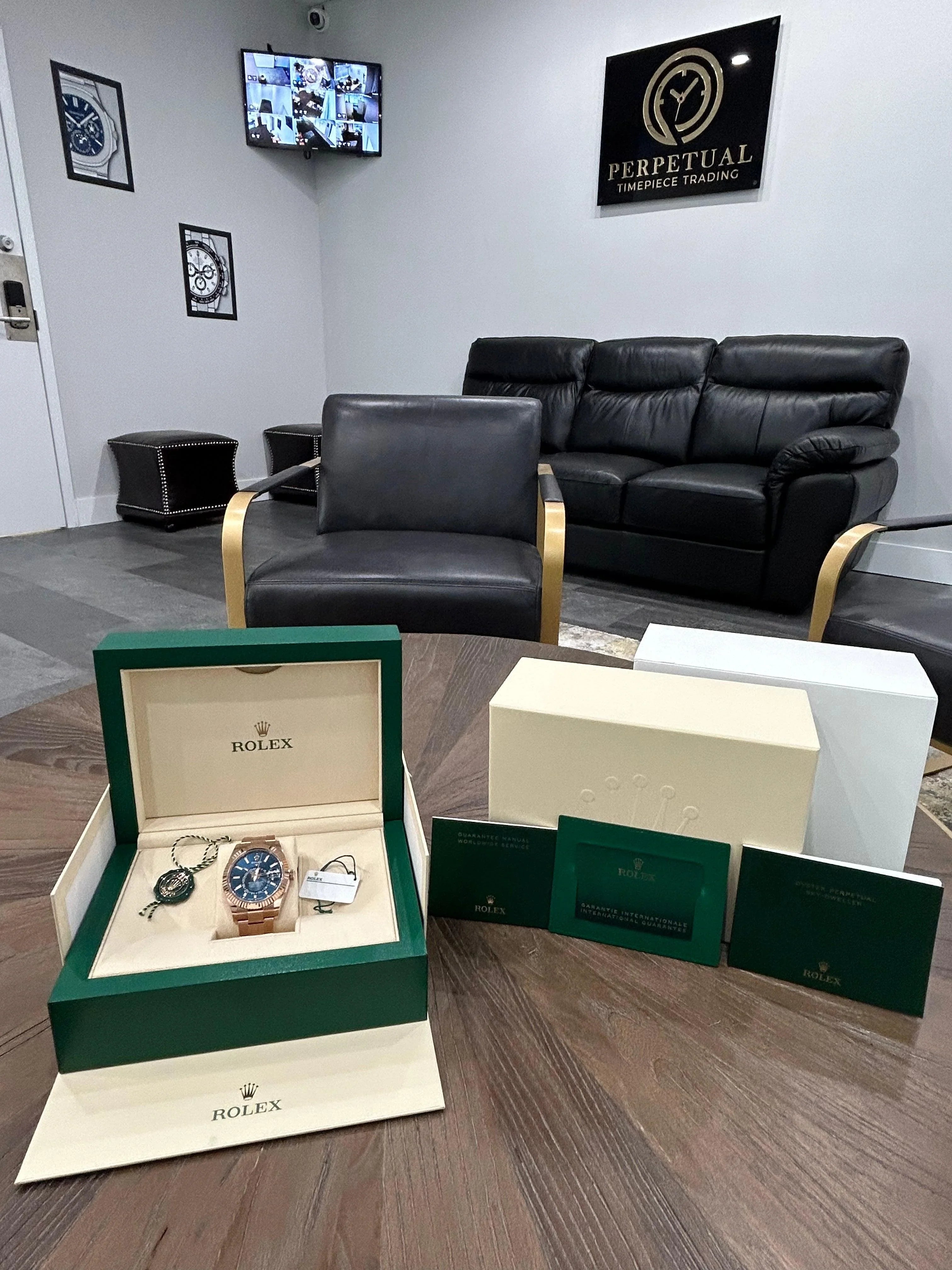 ROLEX SKY-DWELLER ROSE GOLD BLUE 336935