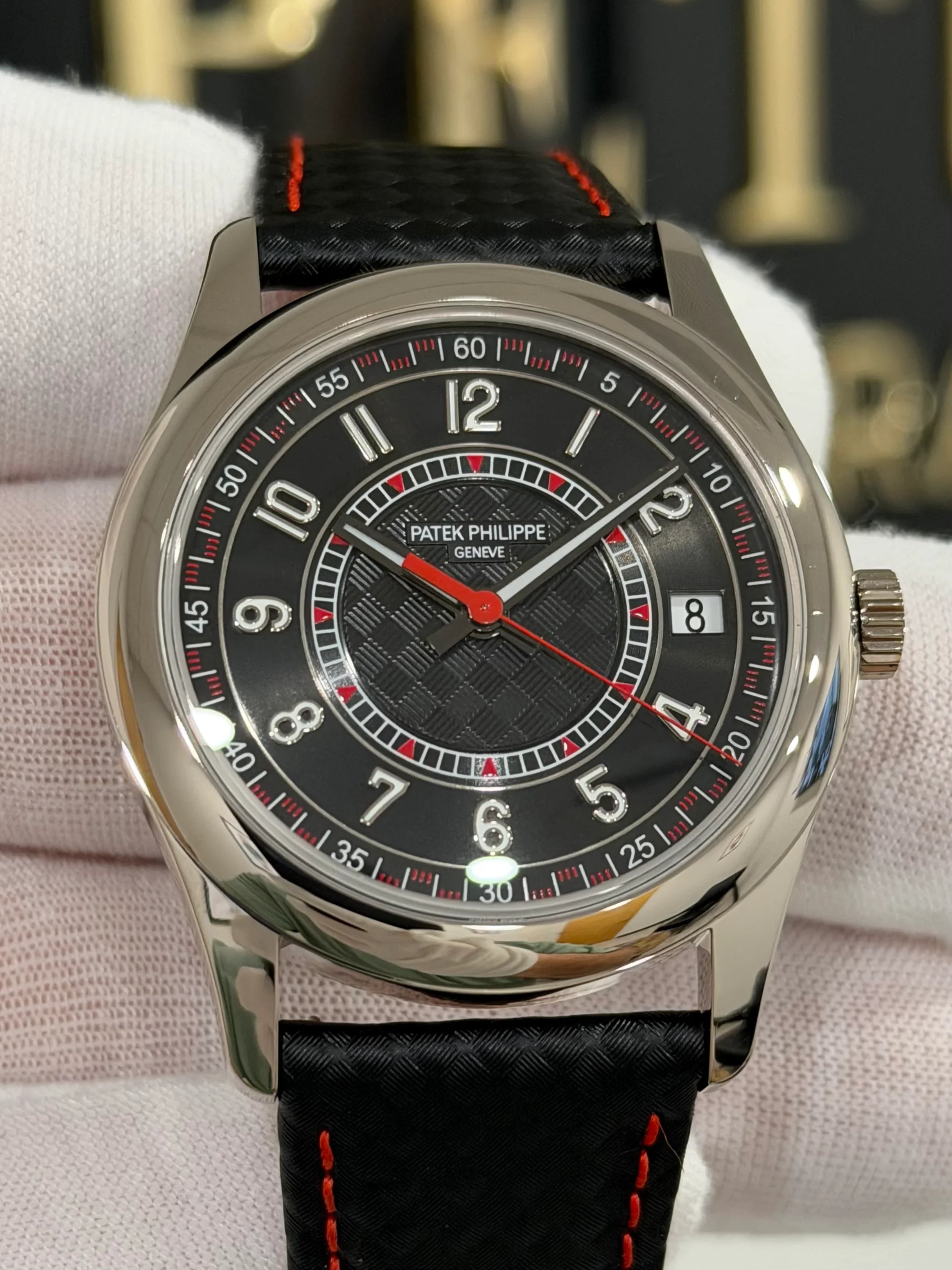 PATEK PHILIPPE CALATRAVA WHITE GOLD RED SPORT 6007G