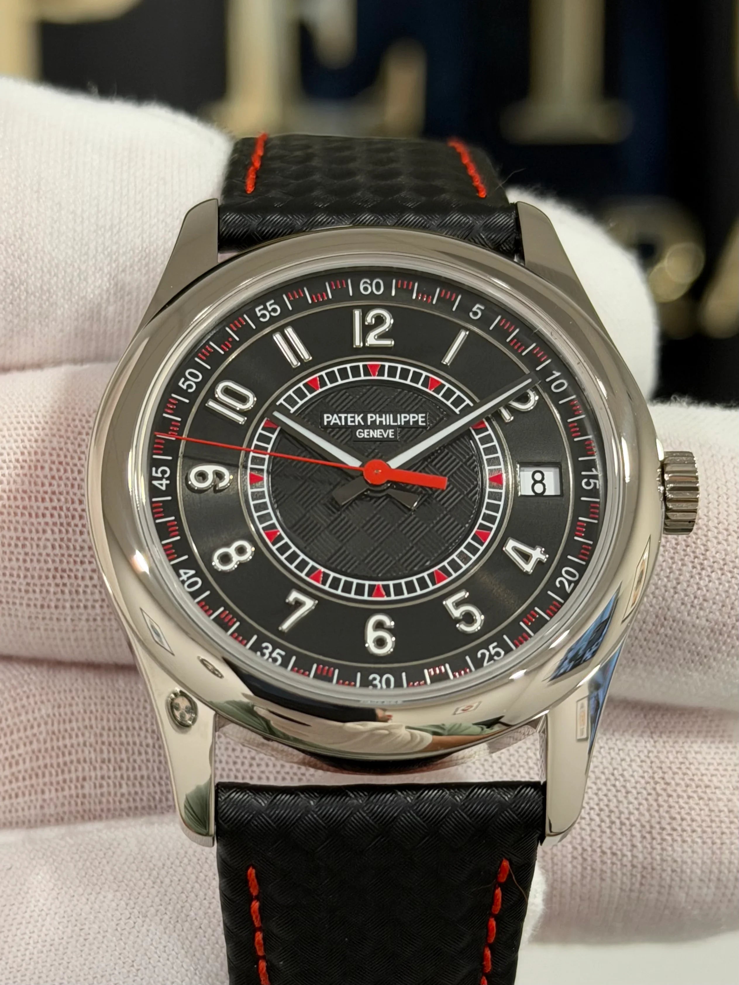 PATEK PHILIPPE CALATRAVA WHITE GOLD RED SPORT 6007G
