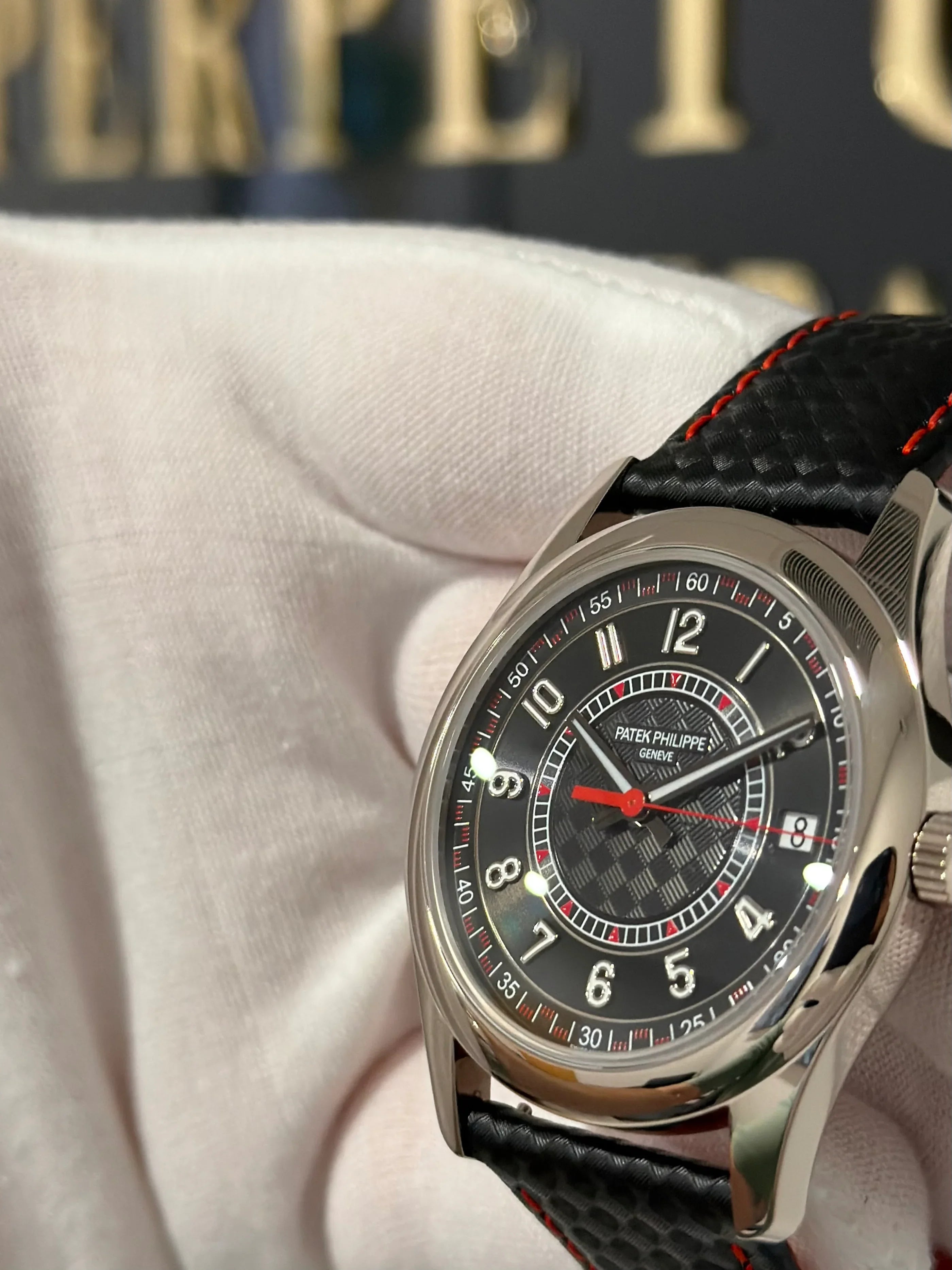 PATEK PHILIPPE CALATRAVA WHITE GOLD RED SPORT 6007G