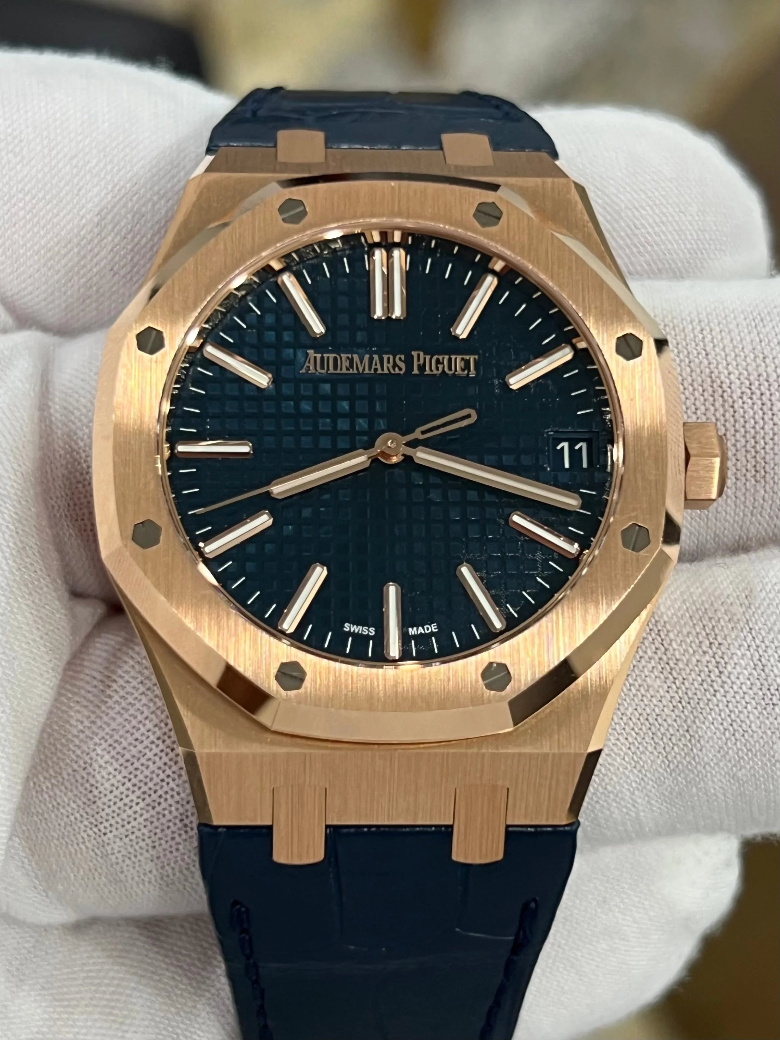 AUDEMARS PIGUET BLUE ROSE GOLD 15510OR
