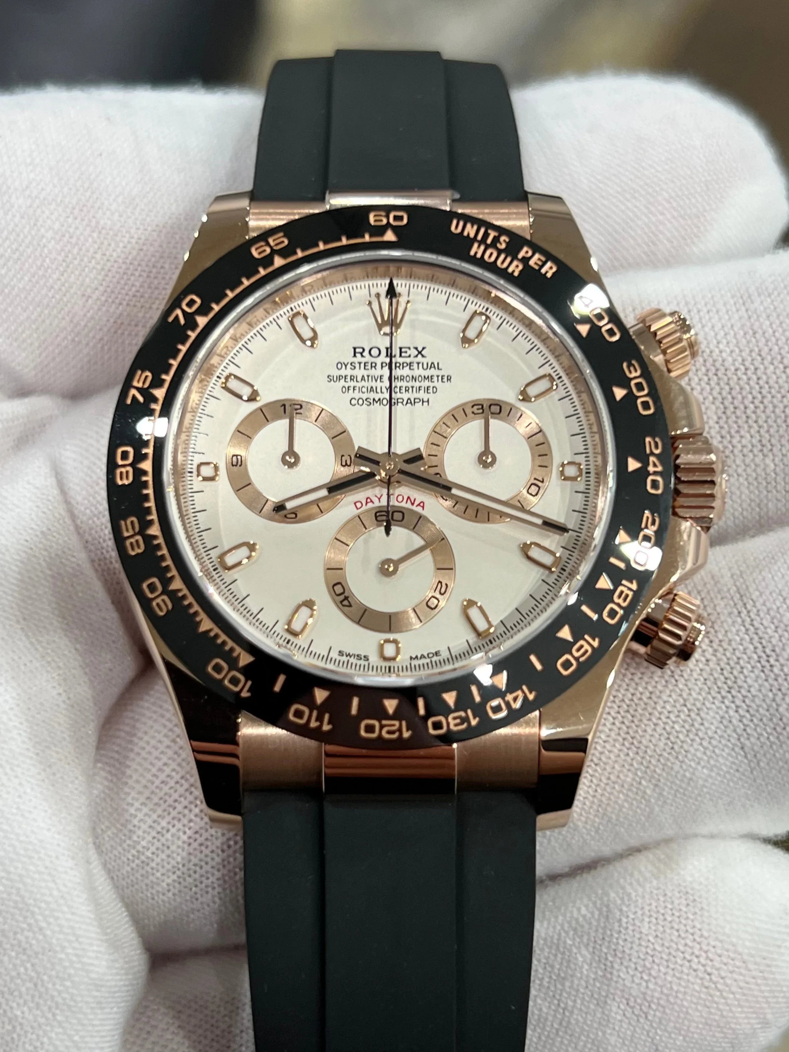 ROLEX DAYTONA IVORY OYSTERFLEX 116515LN